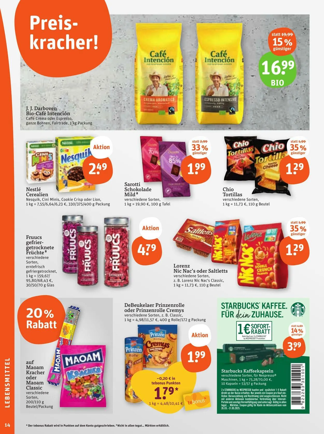 Tegut Aktueller Prospekt von 19. Mai bis 25. Mai 2025 - Prospekt seite 16