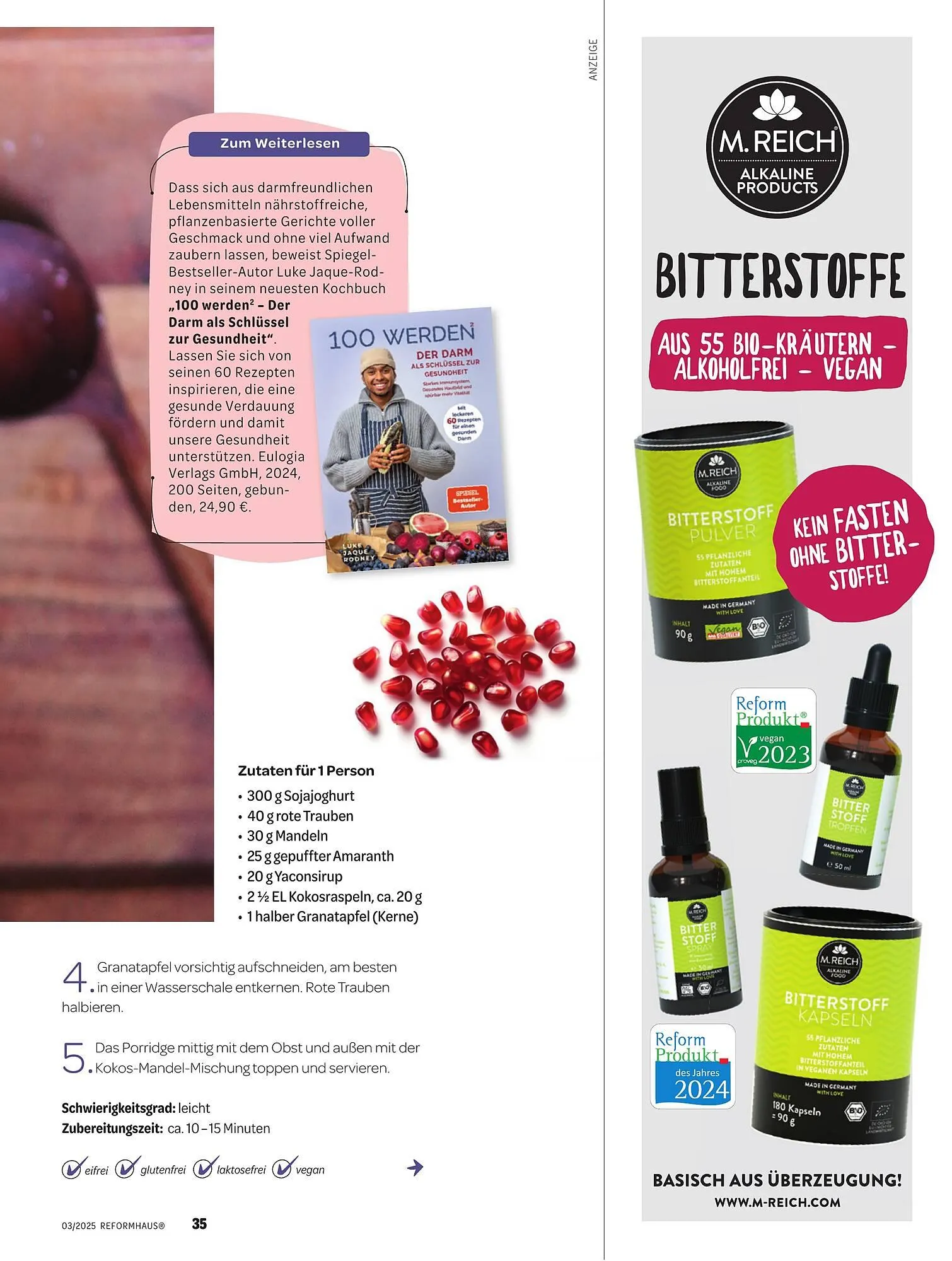 Reformhaus Prospekt von 1. März bis 31. März 2025 - Prospekt seite 35