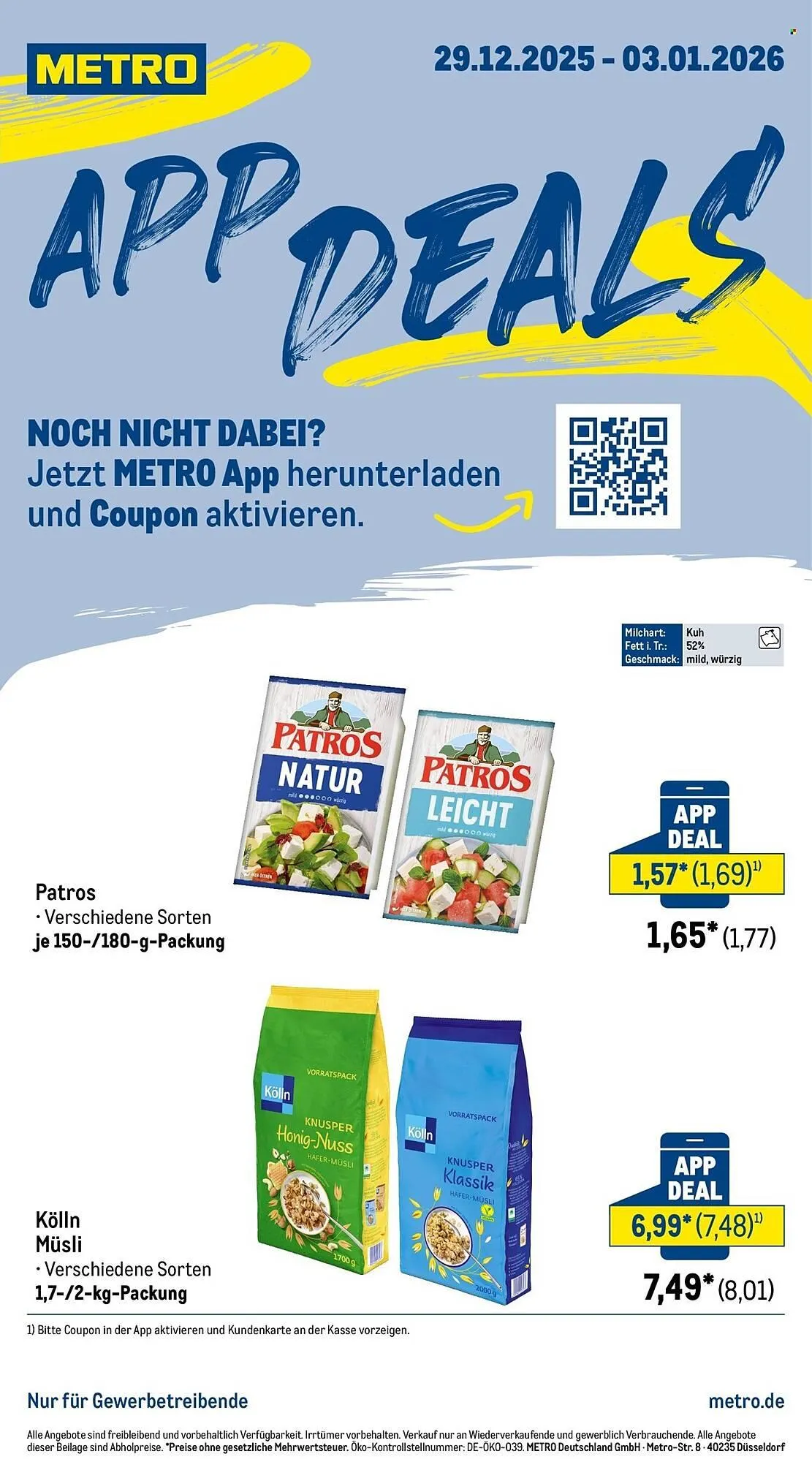 METRO Prospekt von 29. Dezember bis 3. Januar 2026 - Prospekt seite 1