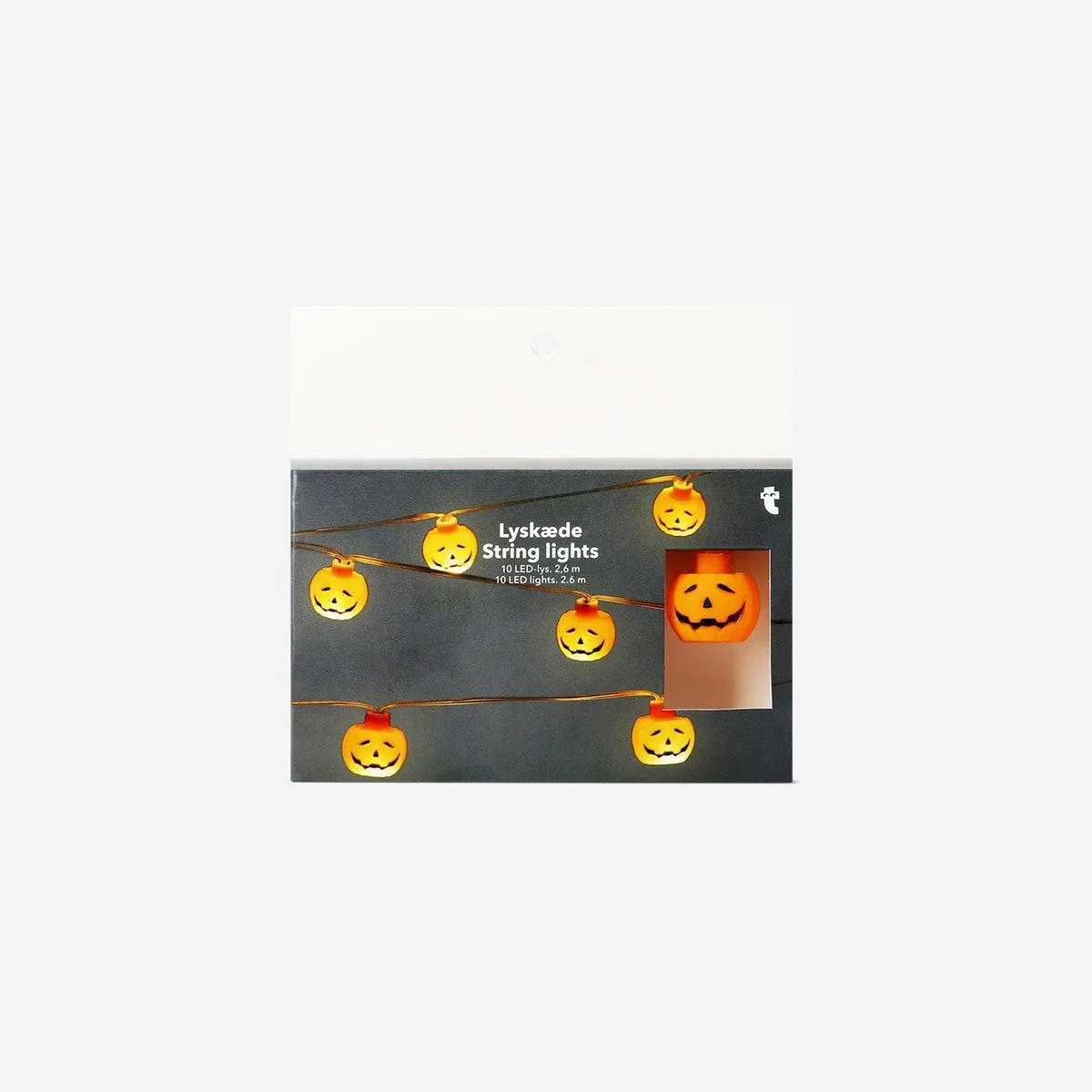 String lights with pumpkins - 260 cm