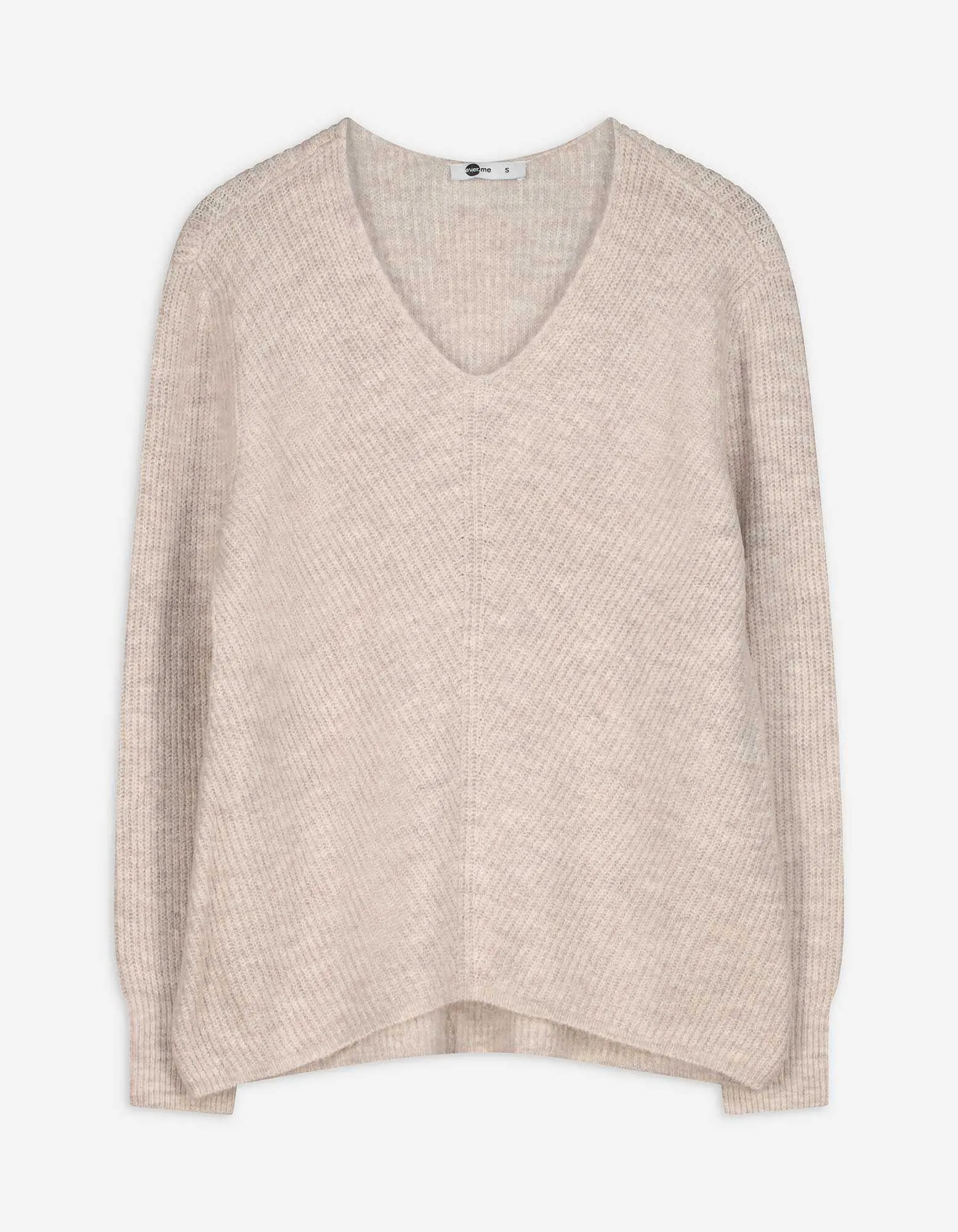 Pullover - Scollo a V - beige
