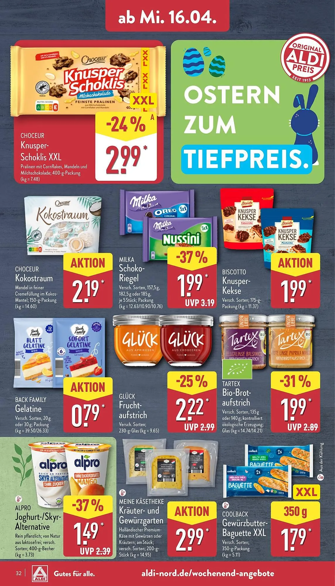 Aldi Nord Prospekt von 14. April bis 19. April 2025 - Prospekt seite 32