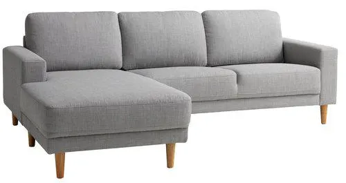 Sofa EGENSE mit Chaiselongue hellgrau