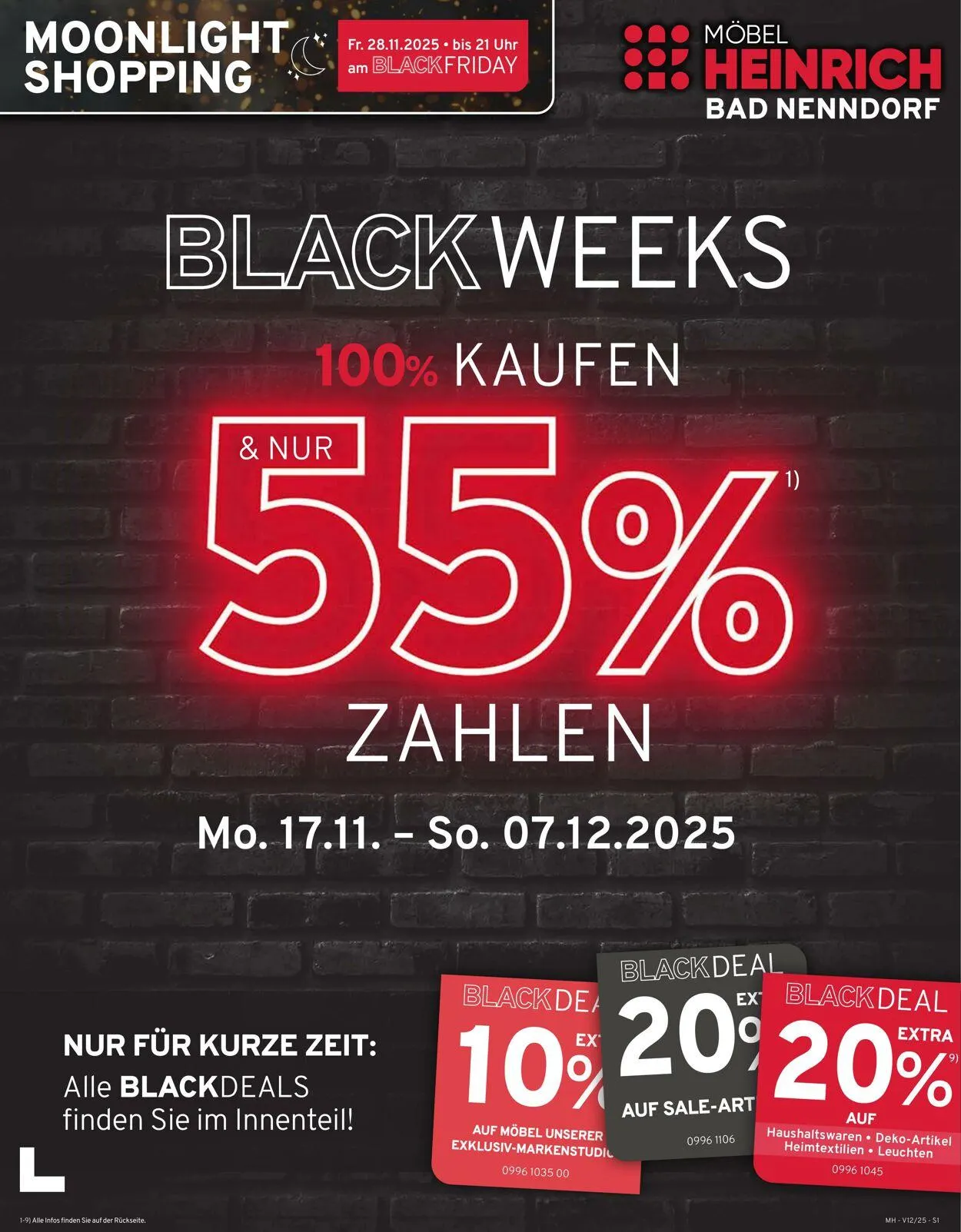 Möbel Heinrich Aktueller Prospekt von 17. November bis 7. Dezember 2025 - Prospekt seite 1