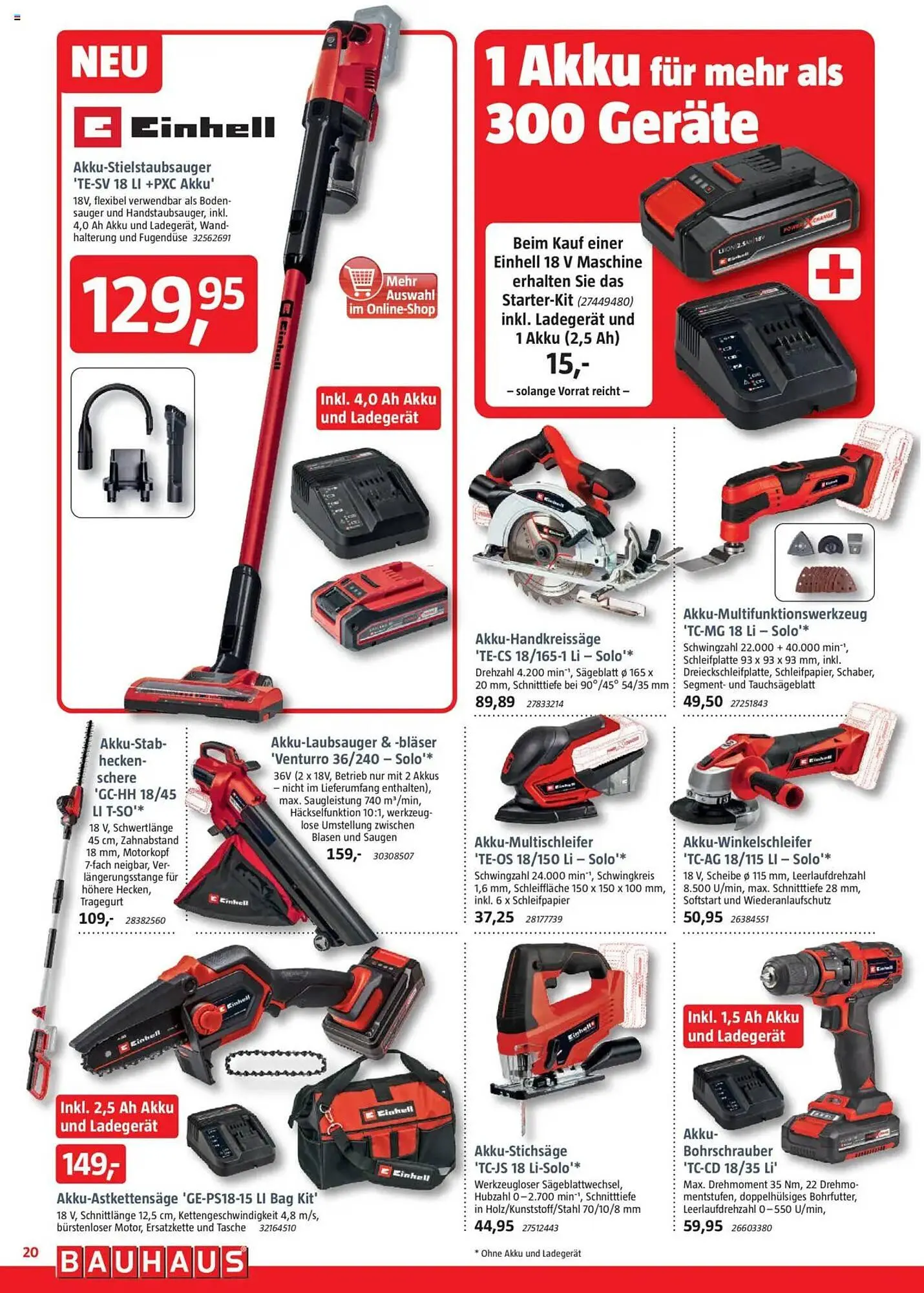 Bauhaus Prospekt von 4. Oktober bis 1. November 2025 - Prospekt seite 20