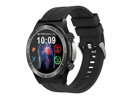 VIELLAN T30Berührungsempfindlich + knopfbetätigt Smartwatch Silikon, 120-200mm, Schwarz