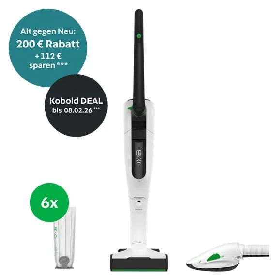 Alt gegen Neu: VK7 Akku-Staubsauger & Polster (200 € Rabatt)