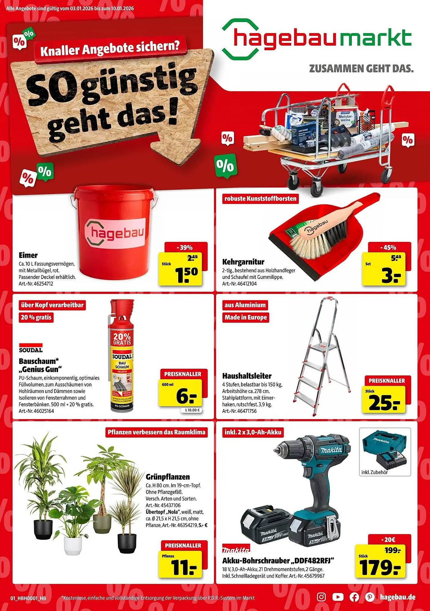 Hagebau Prospekt von 3. Januar bis 10. Januar 2026 - Prospekt seite 1