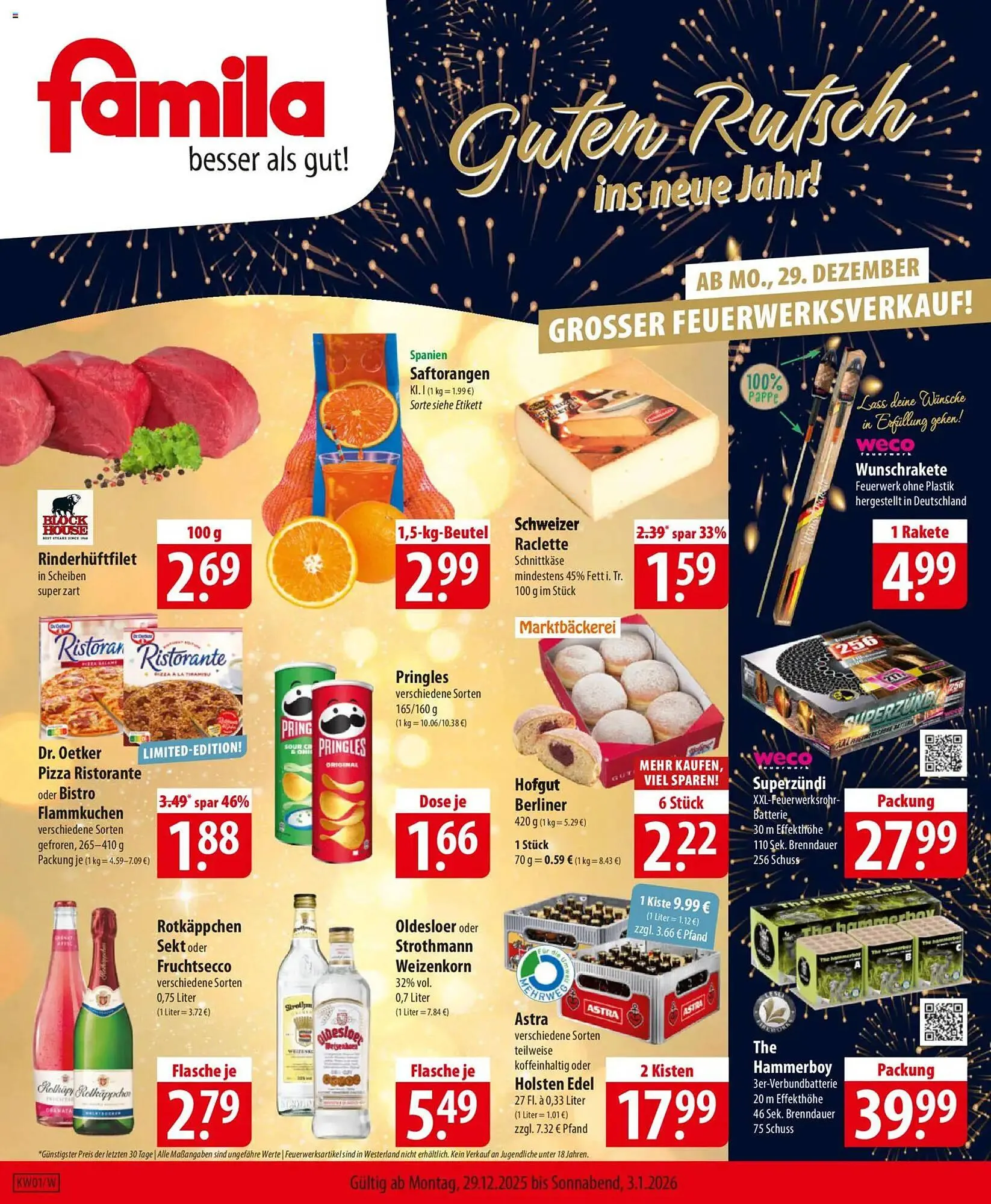 Famila Nord Ost Prospekt von 29. Dezember bis 3. Januar 2026 - Prospekt seite 1