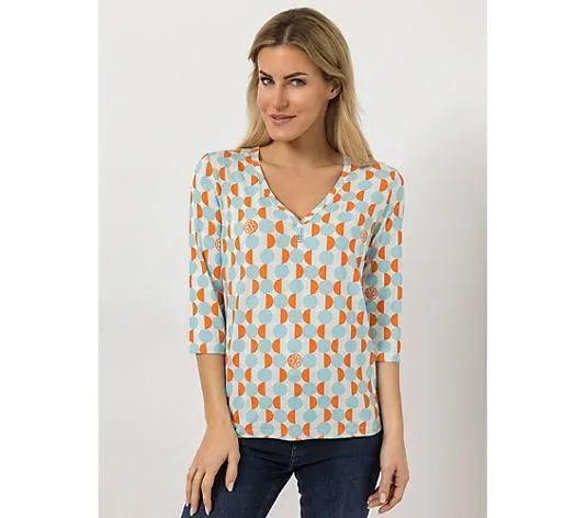 DAWID by Dawid Tomaszewski Shirt, 3/4-Arm Strass-Details figurumspielend