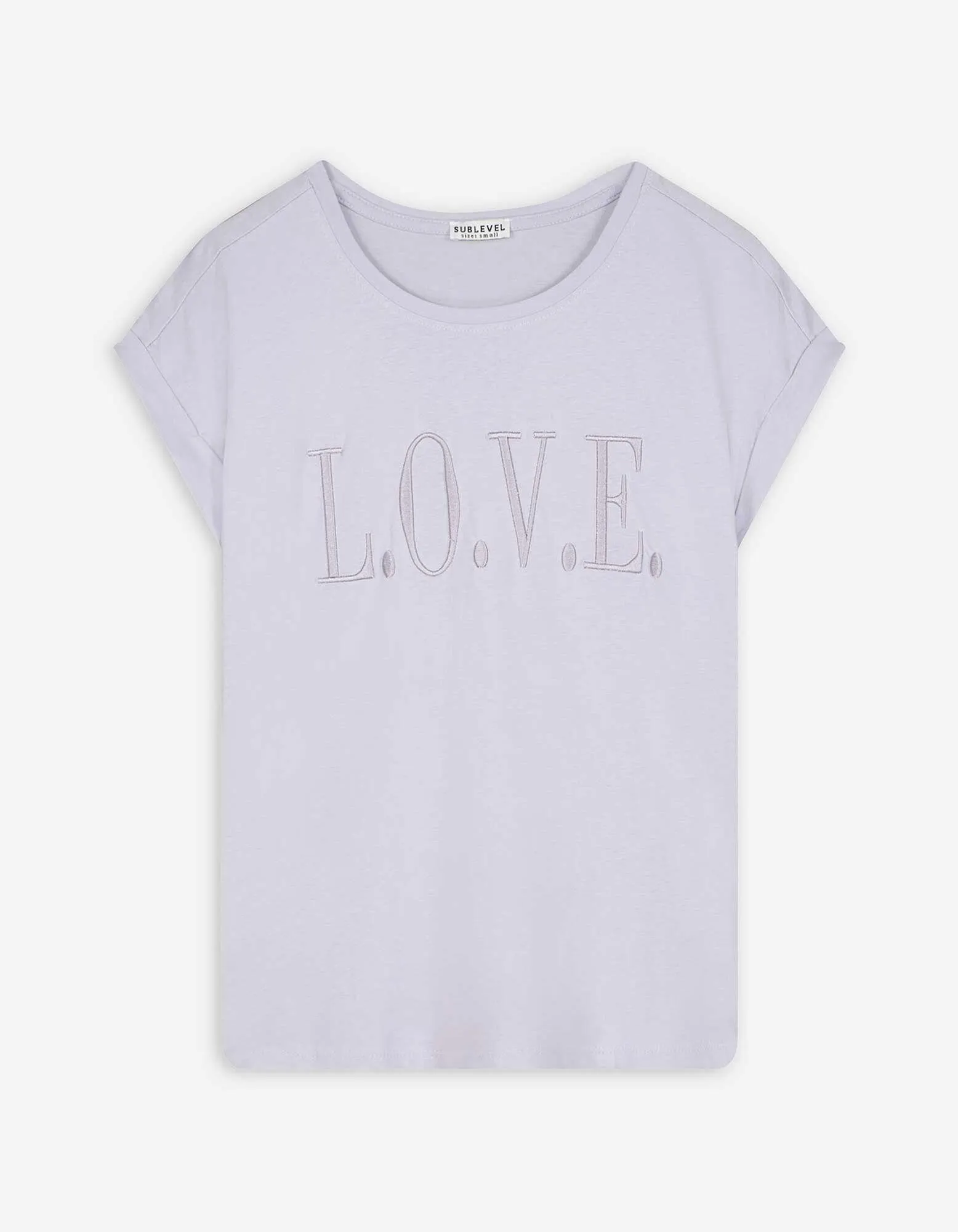 T-Shirt - Stickerei - lila