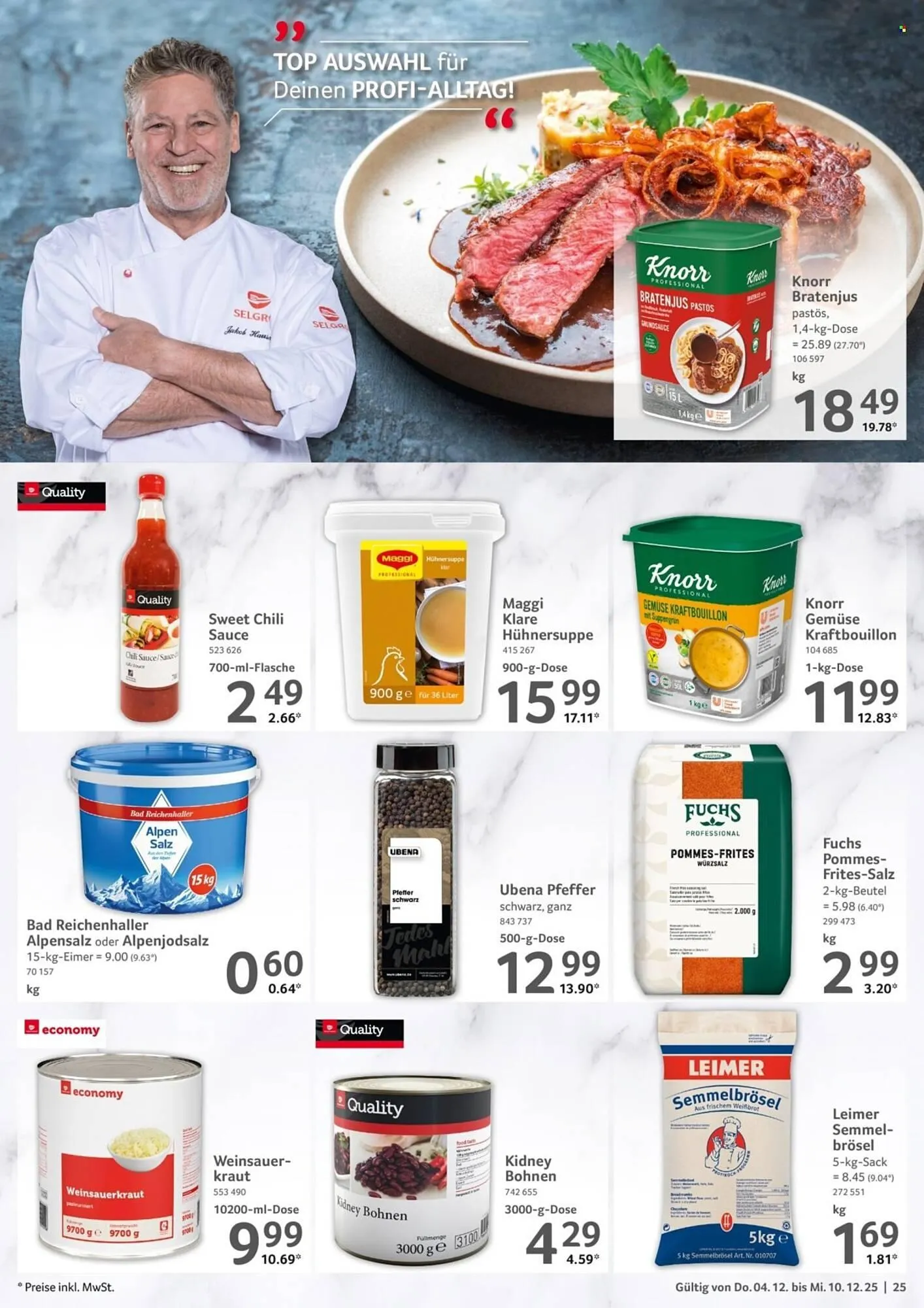 Selgros Prospekt von 4. Dezember bis 10. Dezember 2025 - Prospekt seite 25