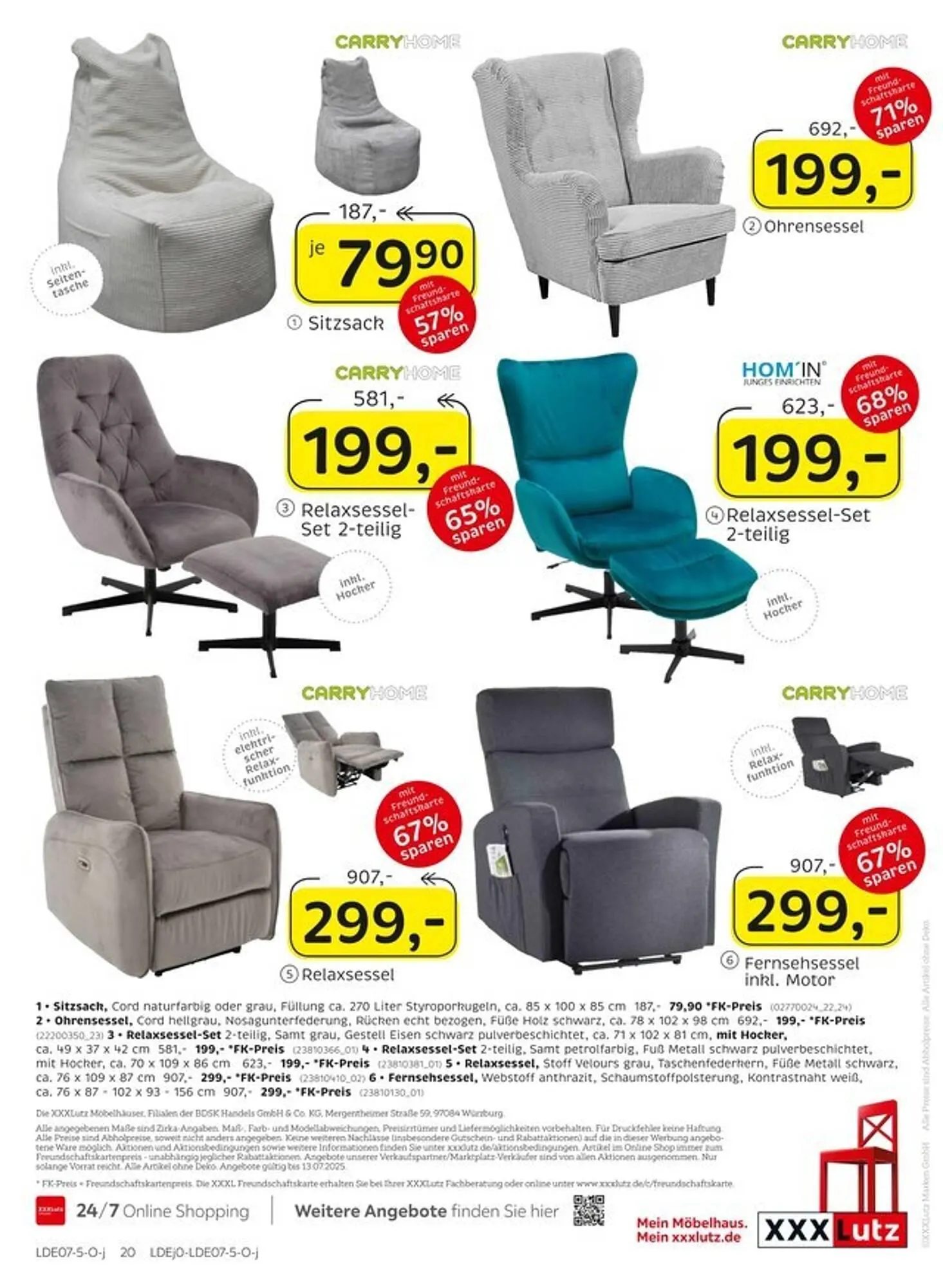 XXXLutz Prospekt von 30. Juni bis 13. Juli 2025 - Prospekt seite 20