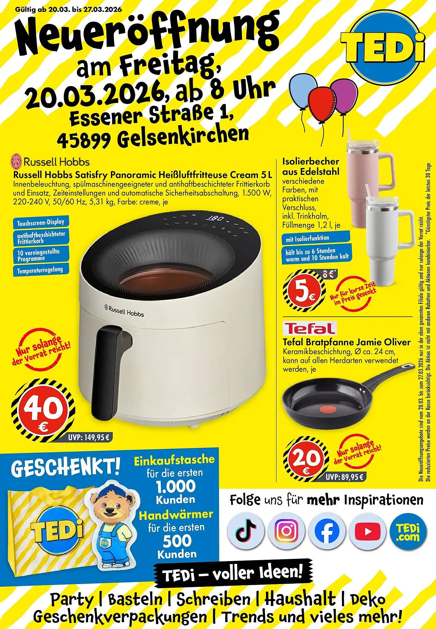 TEDi Prospekt von 15. März bis 22. März 2026 - Prospekt seite 1