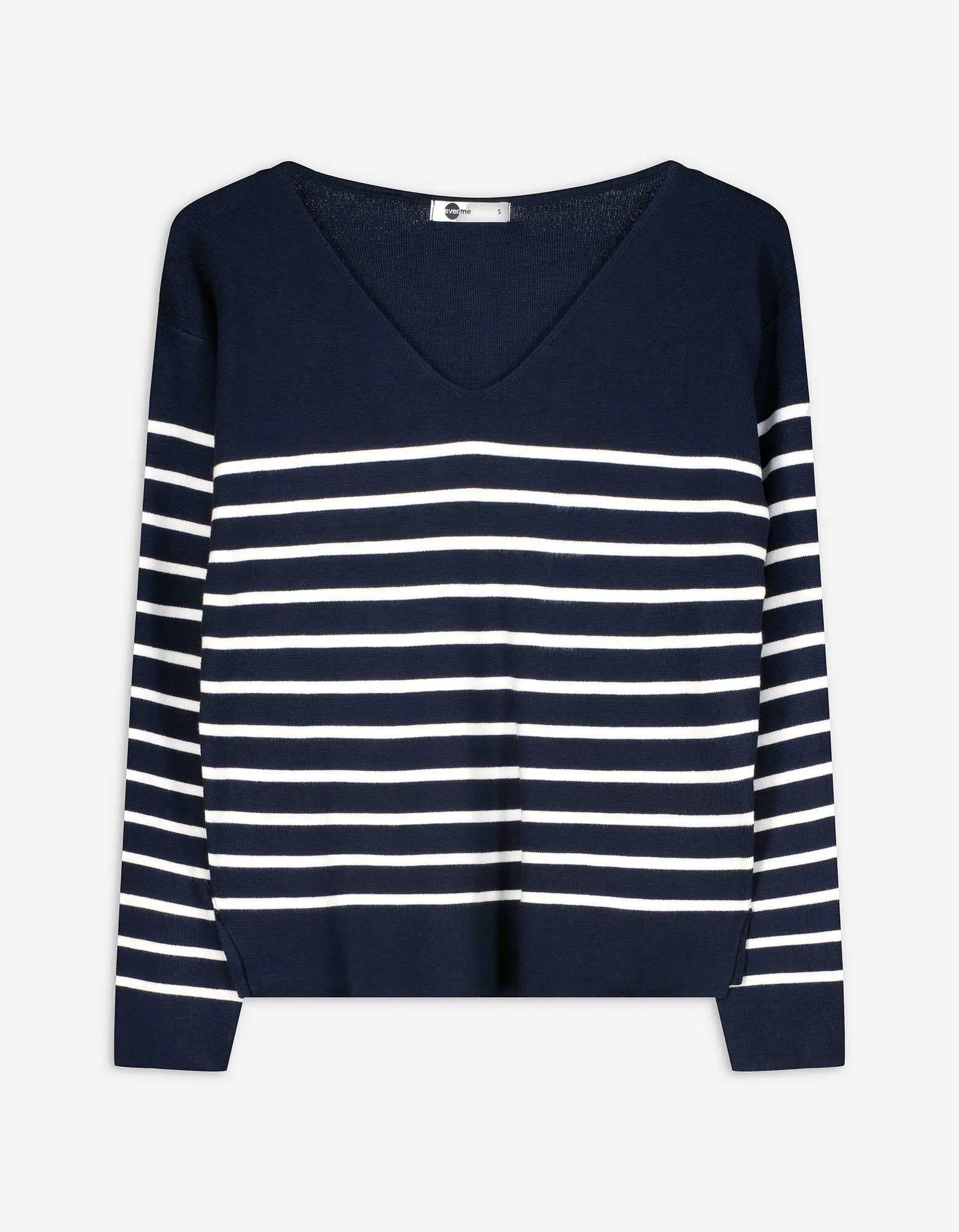 Strickpullover - Viskose-Mix - dunkelblau