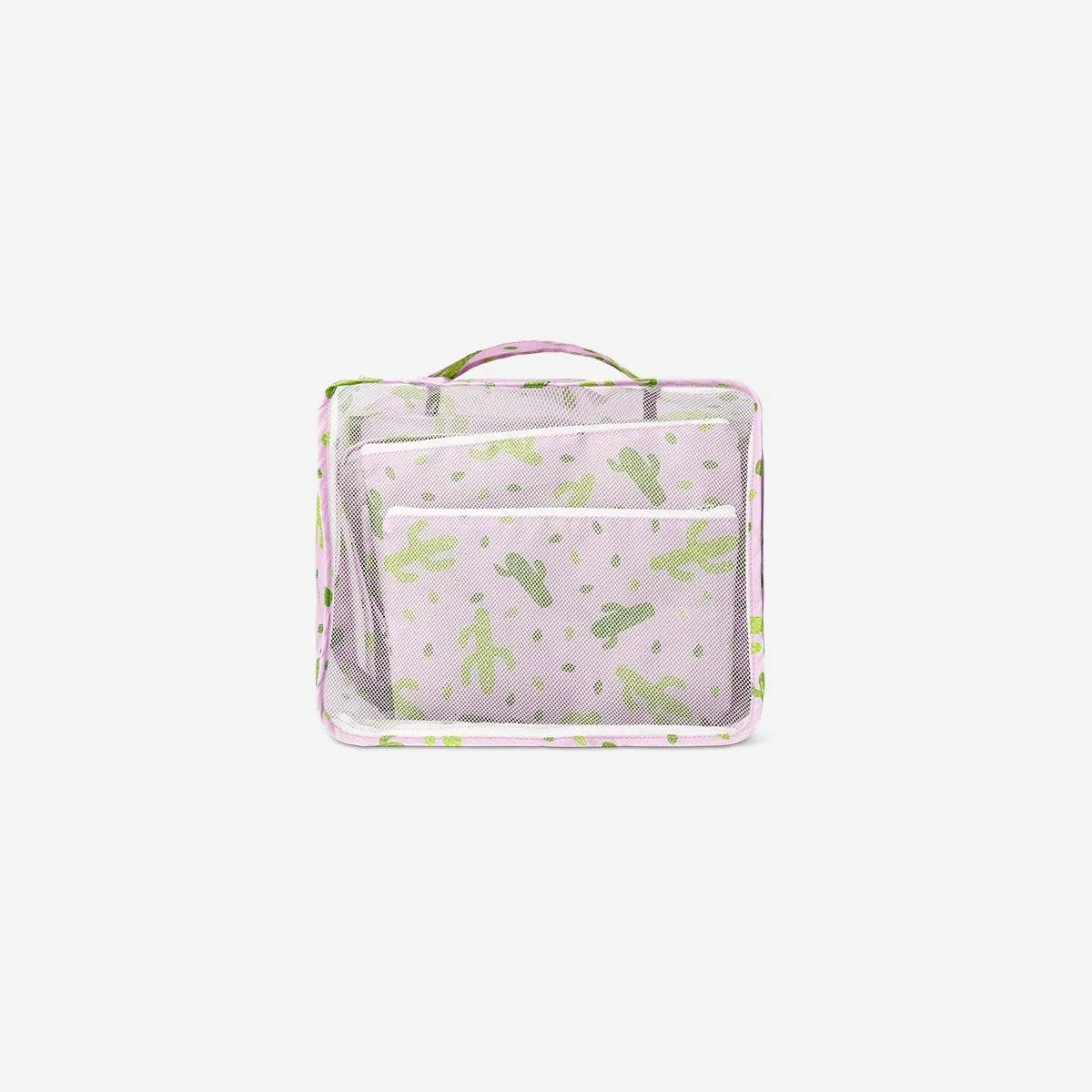 Cactus print organiser bags - 5 pcs