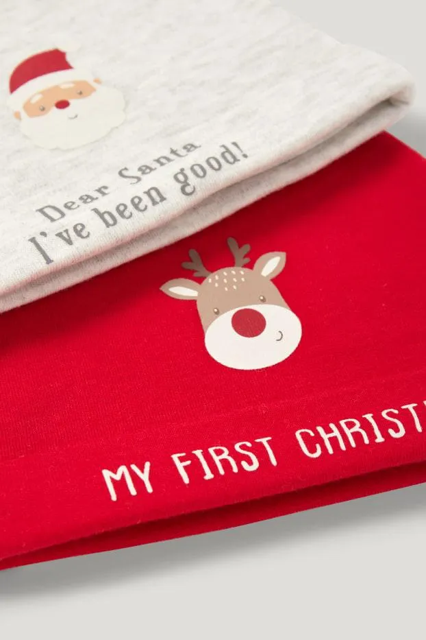 Set van 2 - kerstmuts voor pasgeboren baby's