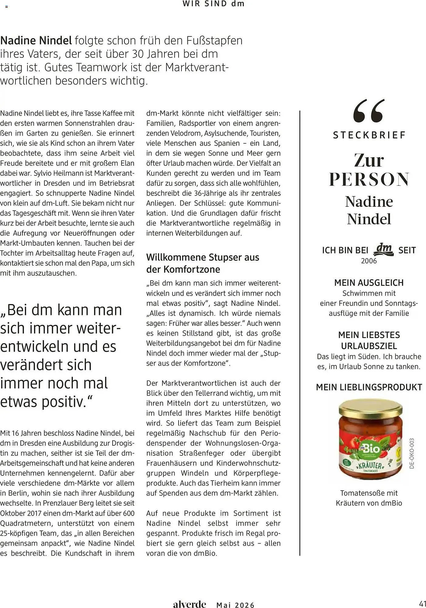 Dm drogerie Magazin von 1. Mai bis 31. Mai 2026 - Prospekt seite 41