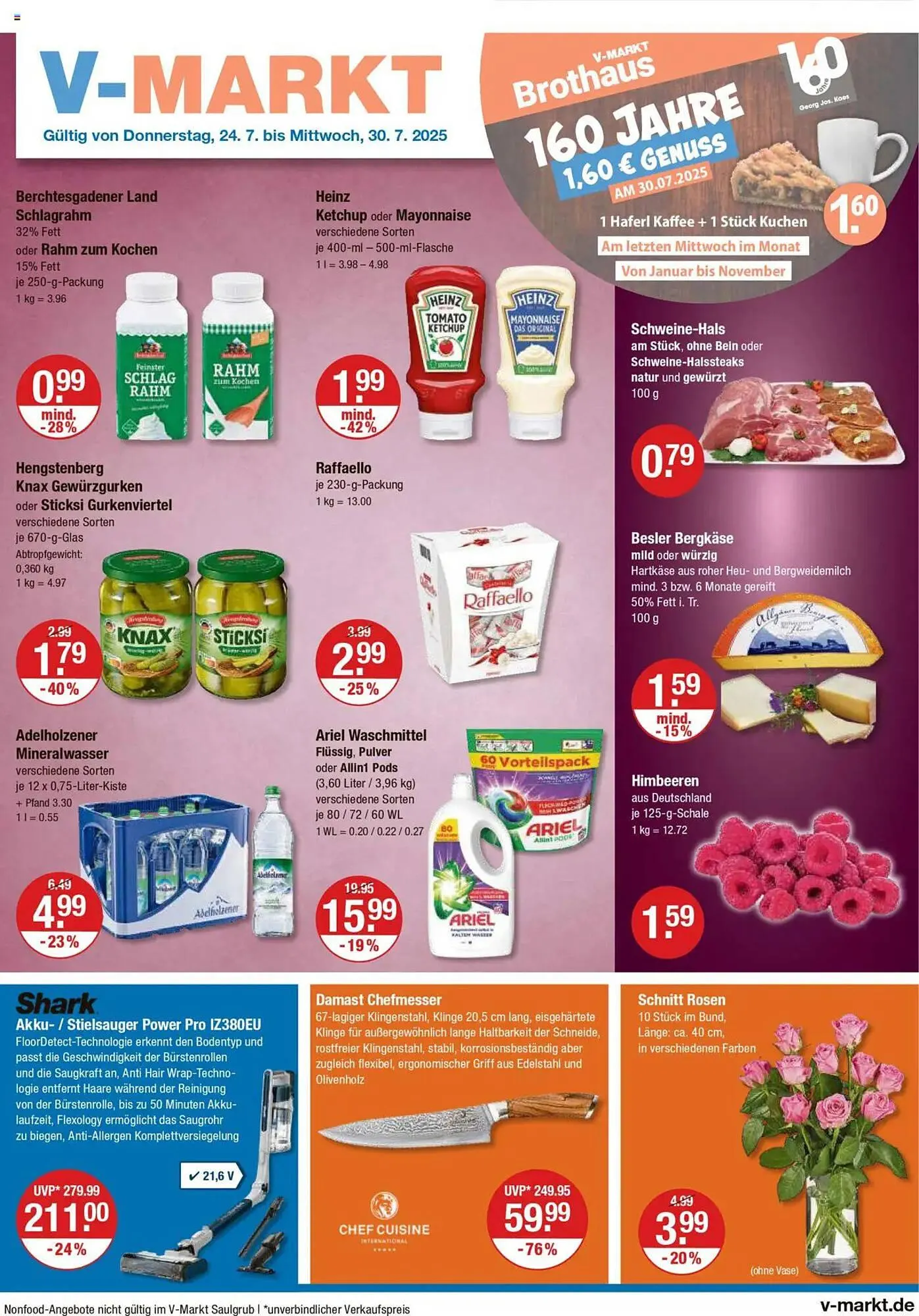 V Markt Prospekt von 24. Juli bis 30. Juli 2025 - Prospekt seite 1