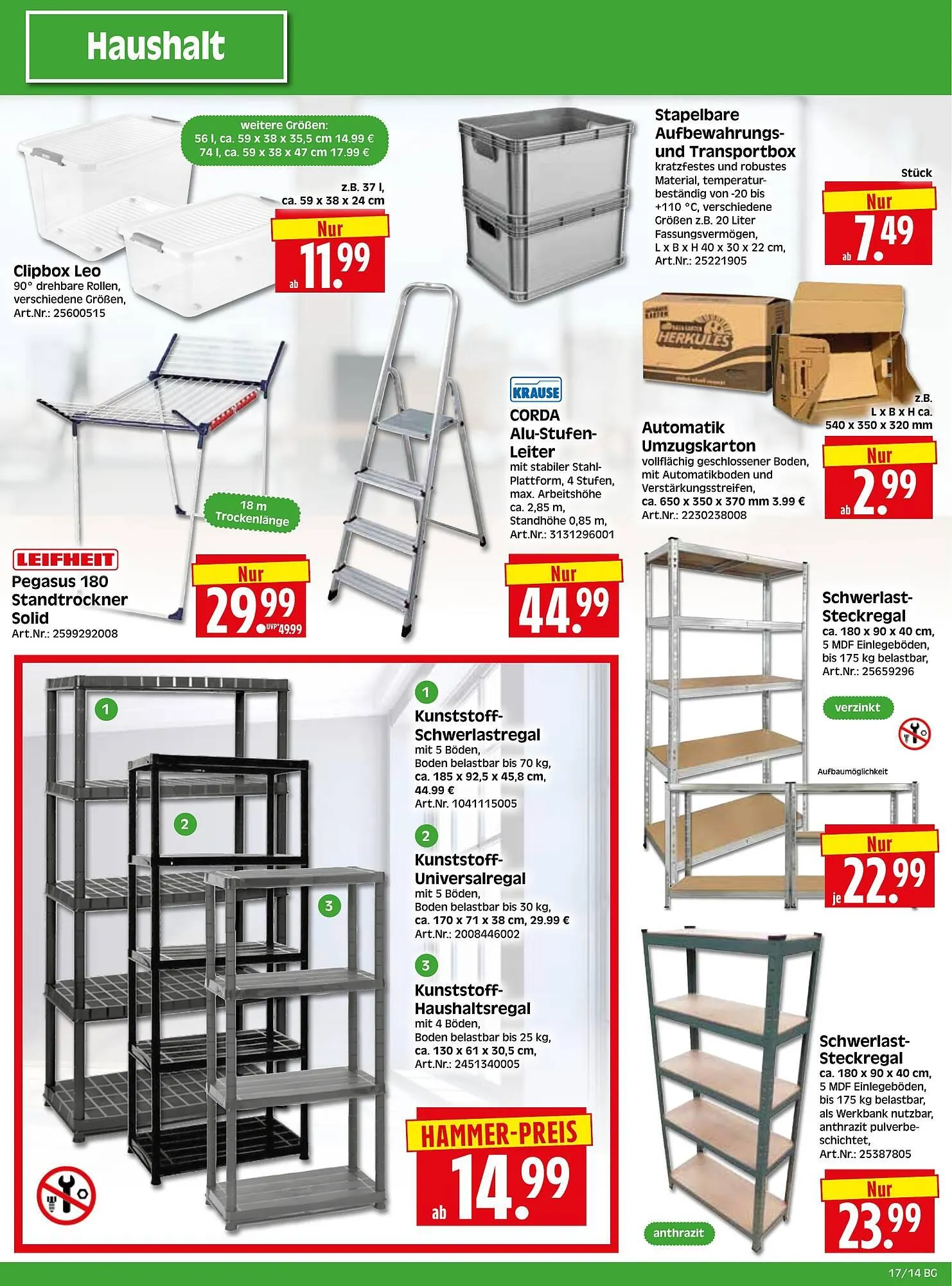 Herkules Baumarkt Prospekt von 21. April bis 26. April 2025 - Prospekt seite 14