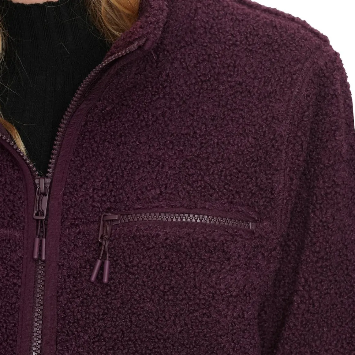 Damen Teddyjacke mit Stehkragen