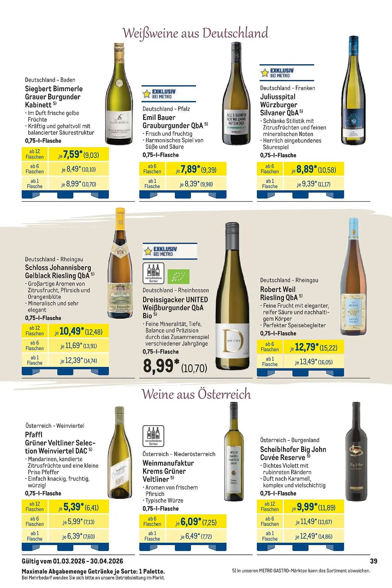 METRO Prospekt von 22. März bis 28. März 2026 - Prospekt seite 39