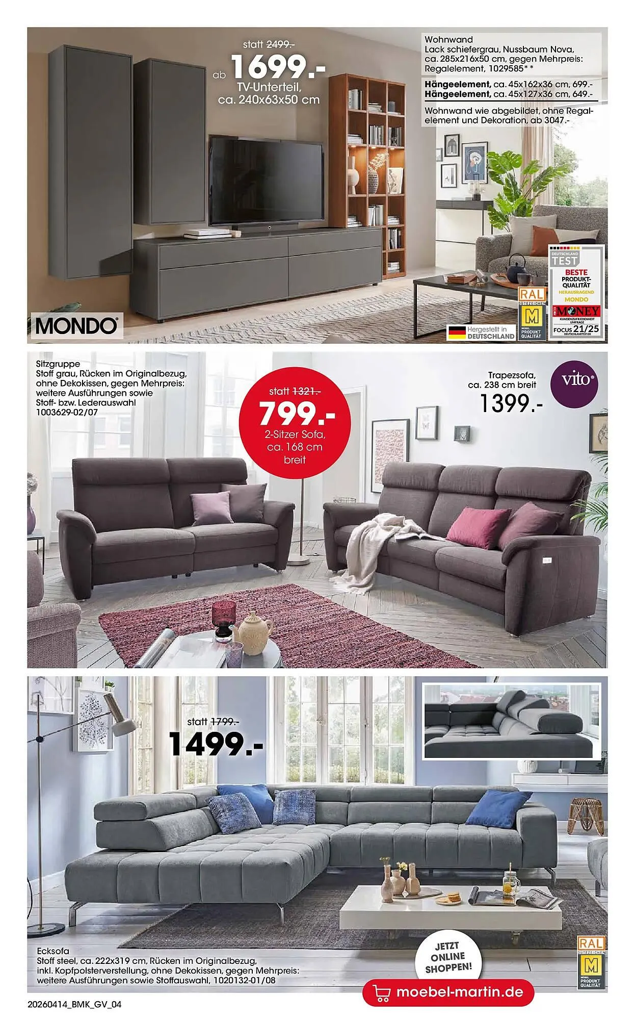 Möbel Martin Prospekt von 13. April bis 30. April 2026 - Prospekt seite 4