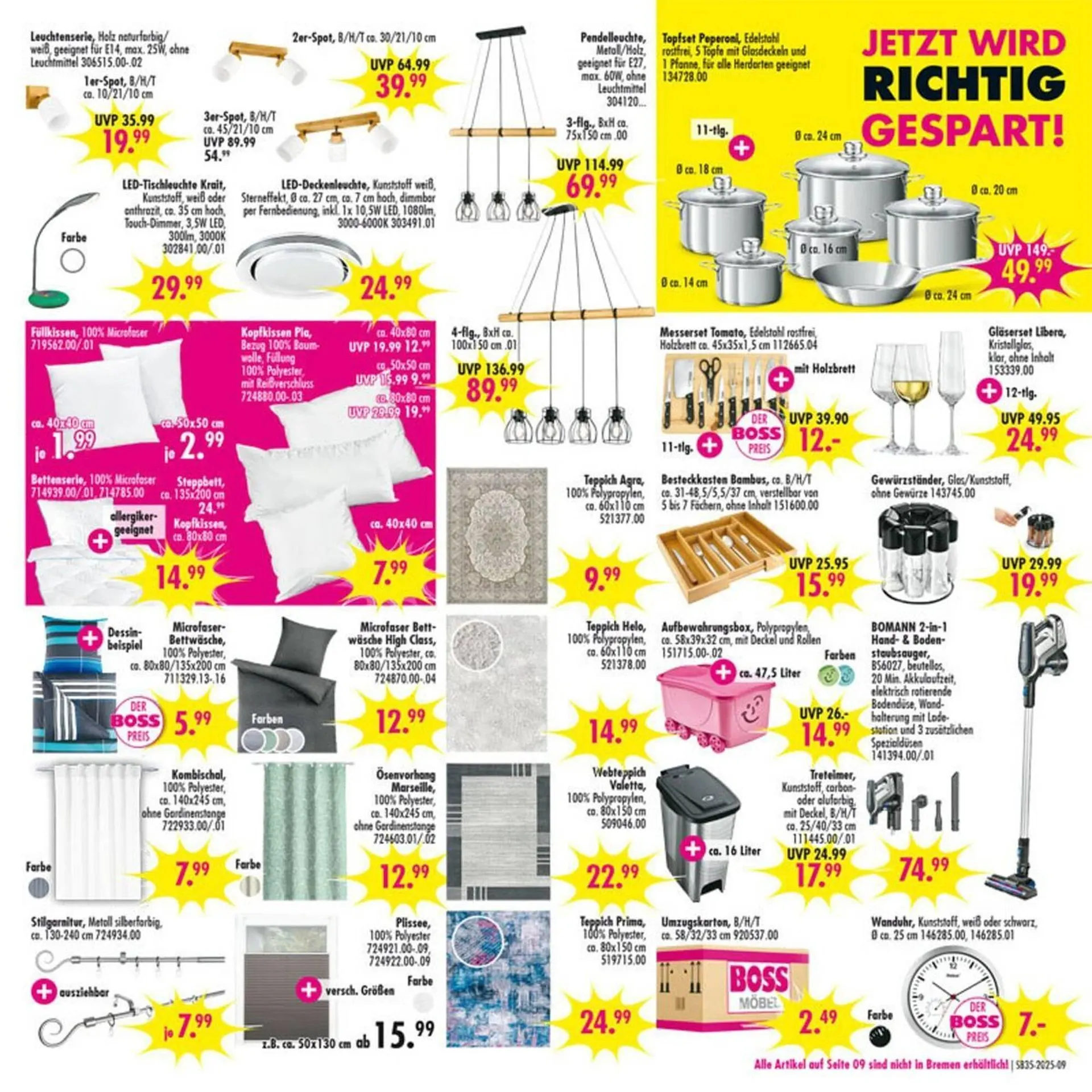 Möbel Boss Prospekt von 23. August bis 29. August 2025 - Prospekt seite 9
