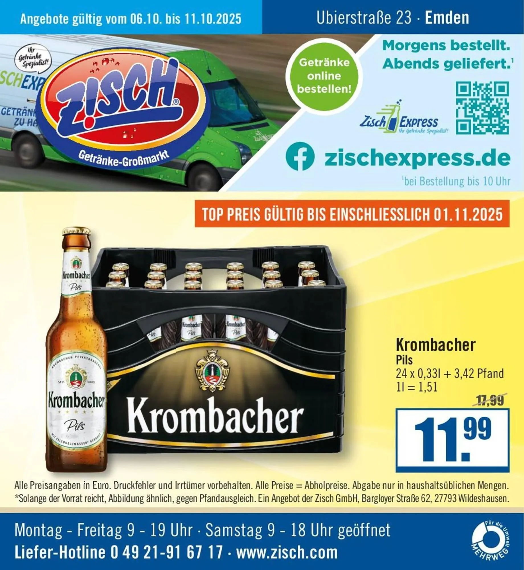 Zisch Prospekt von 5. Oktober bis 11. Oktober 2025 - Prospekt seite 1