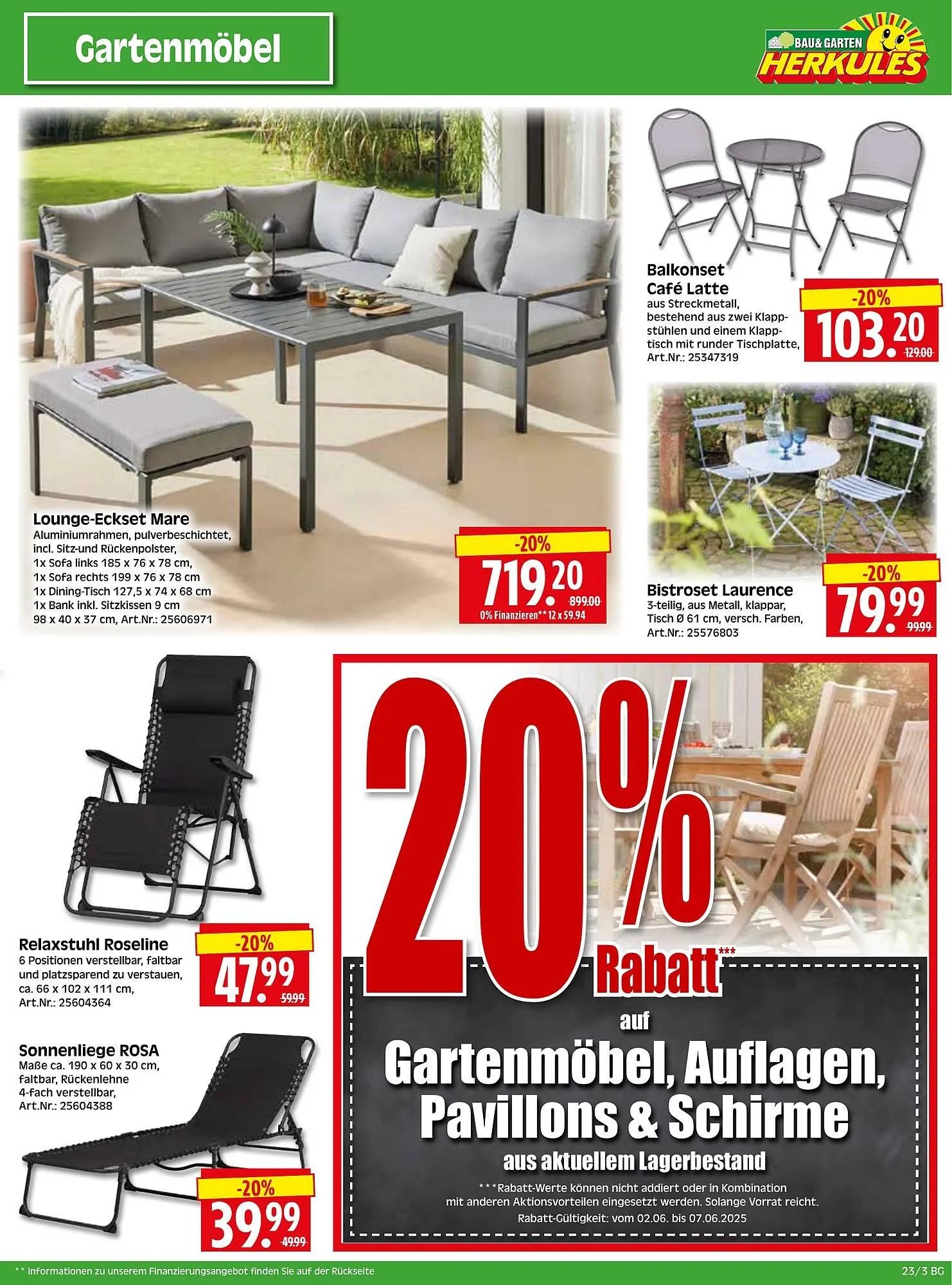 Herkules Baumarkt Prospekt von 2. Juni bis 7. Juni 2025 - Prospekt seite 3