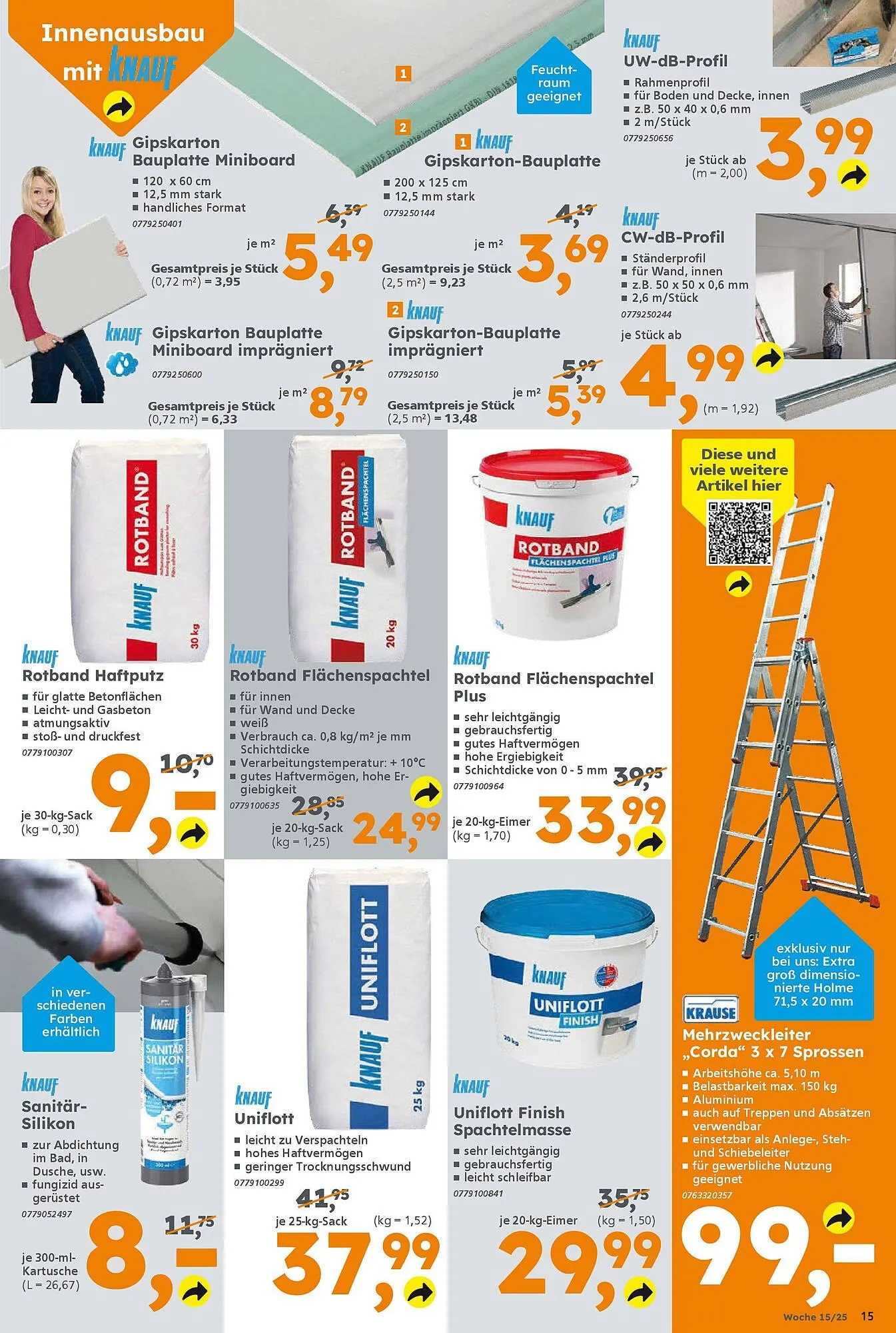 Globus Baumarkt Prospekt von 6. April bis 12. April 2025 - Prospekt seite 15