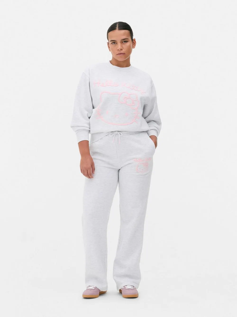 Besticktes „Hello Kitty“ Sweatshirt