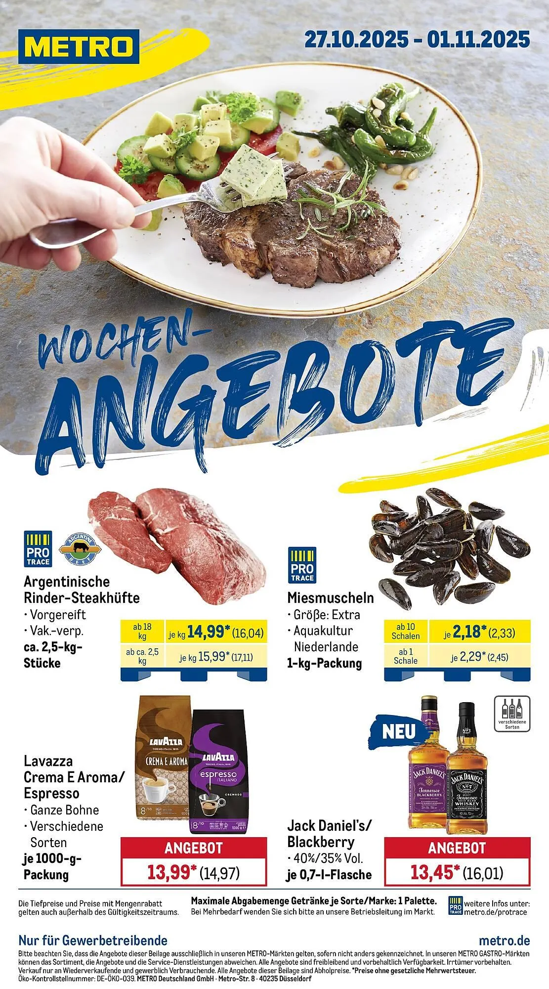 METRO Prospekt von 27. Oktober bis 1. November 2025 - Prospekt seite 1