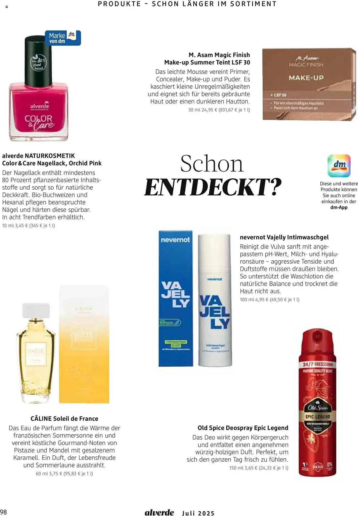 dm drogerie Prospekt von 1. Juli bis 31. Juli 2025 - Prospekt seite 98