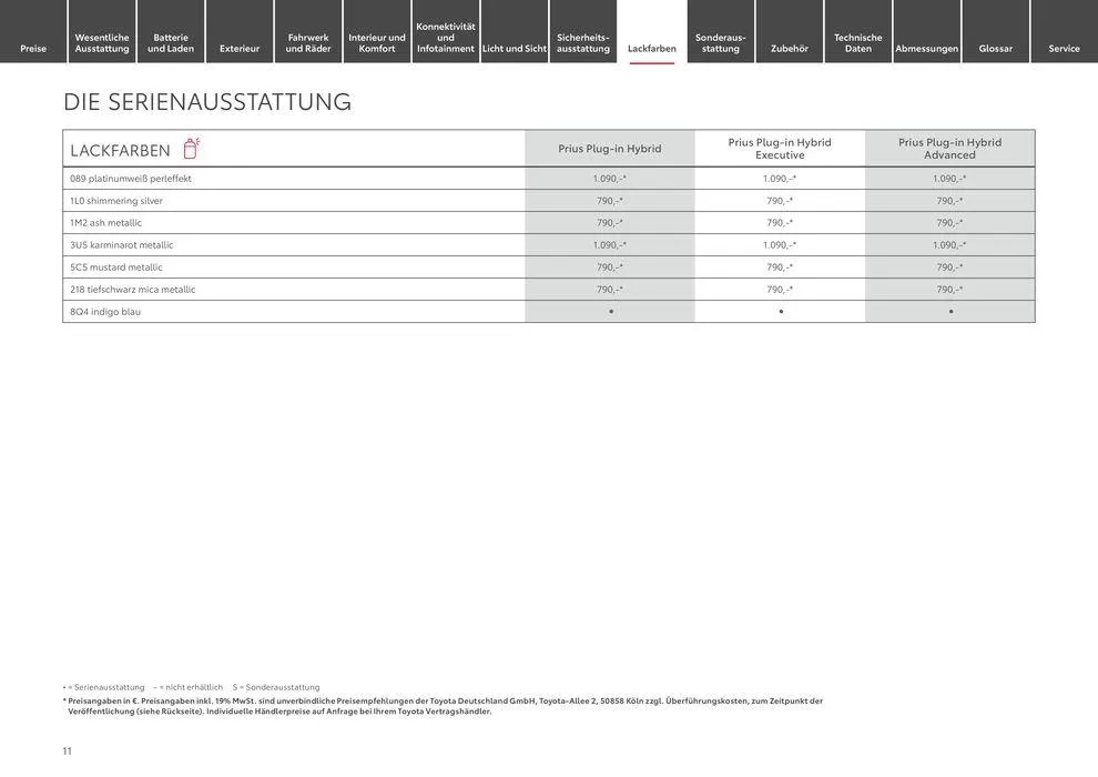 Toyota Prius Plug-in Hybrid von 7. Mai bis 7. Mai 2025 - Prospekt seite 11