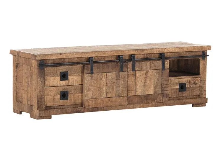 INTERhome Lowboard KAMERUN 160 x 50 cm Mango massiv braun