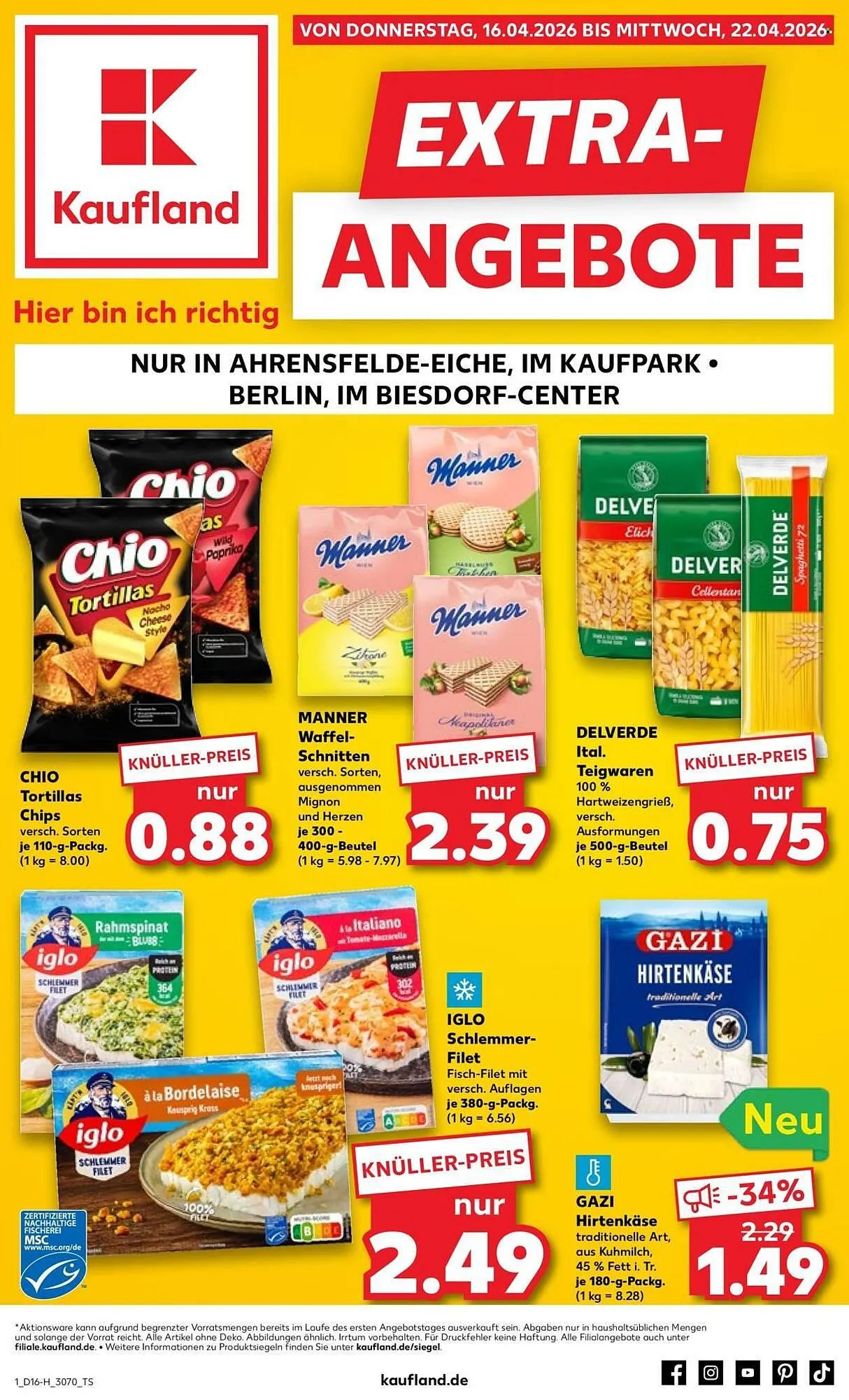 Kaufland Prospekt von 16. April bis 22. April 2026 - Prospekt seite 1