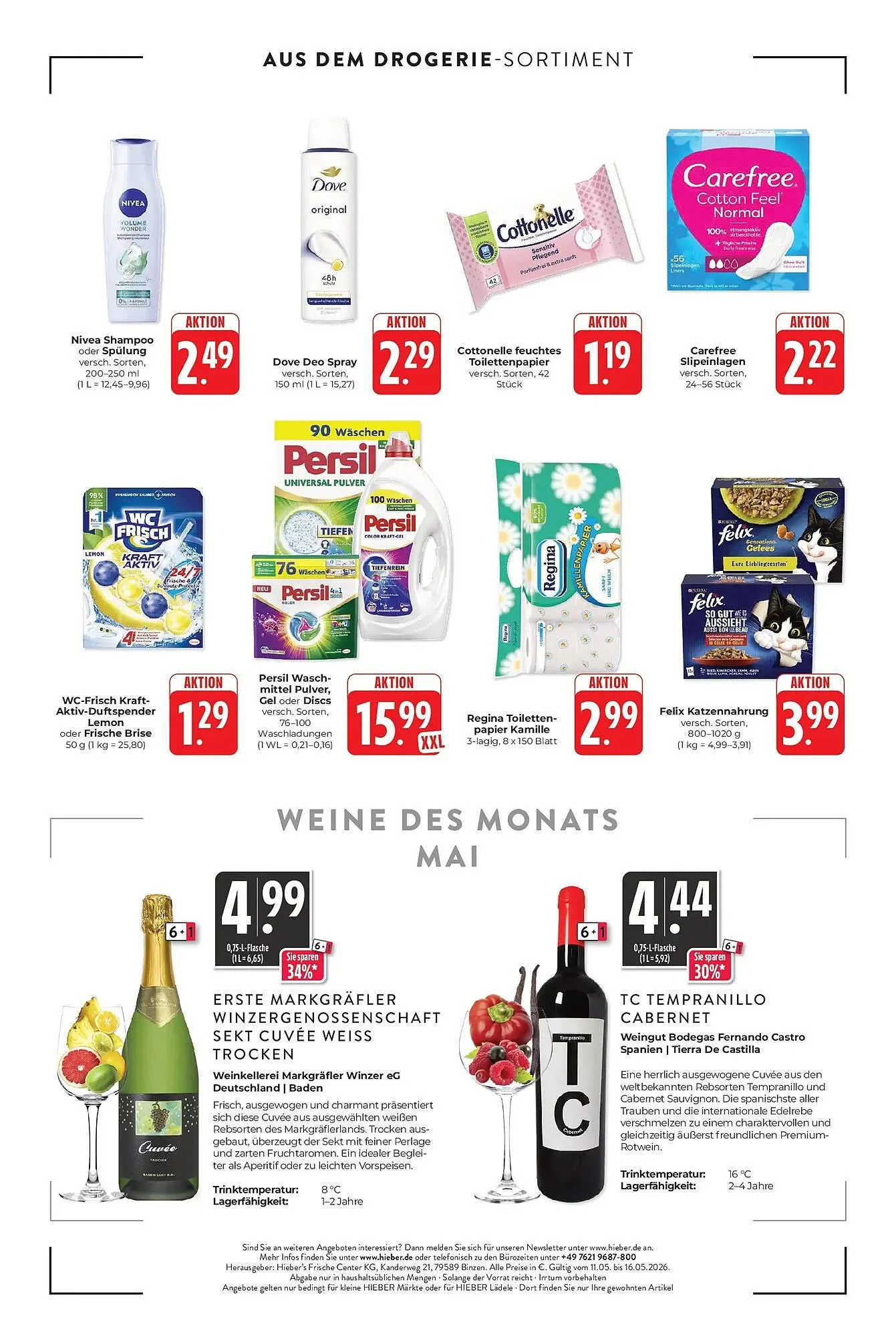 Hieber's Frische Center Prospekt von 10. Mai bis 16. Mai 2026 - Prospekt seite 16