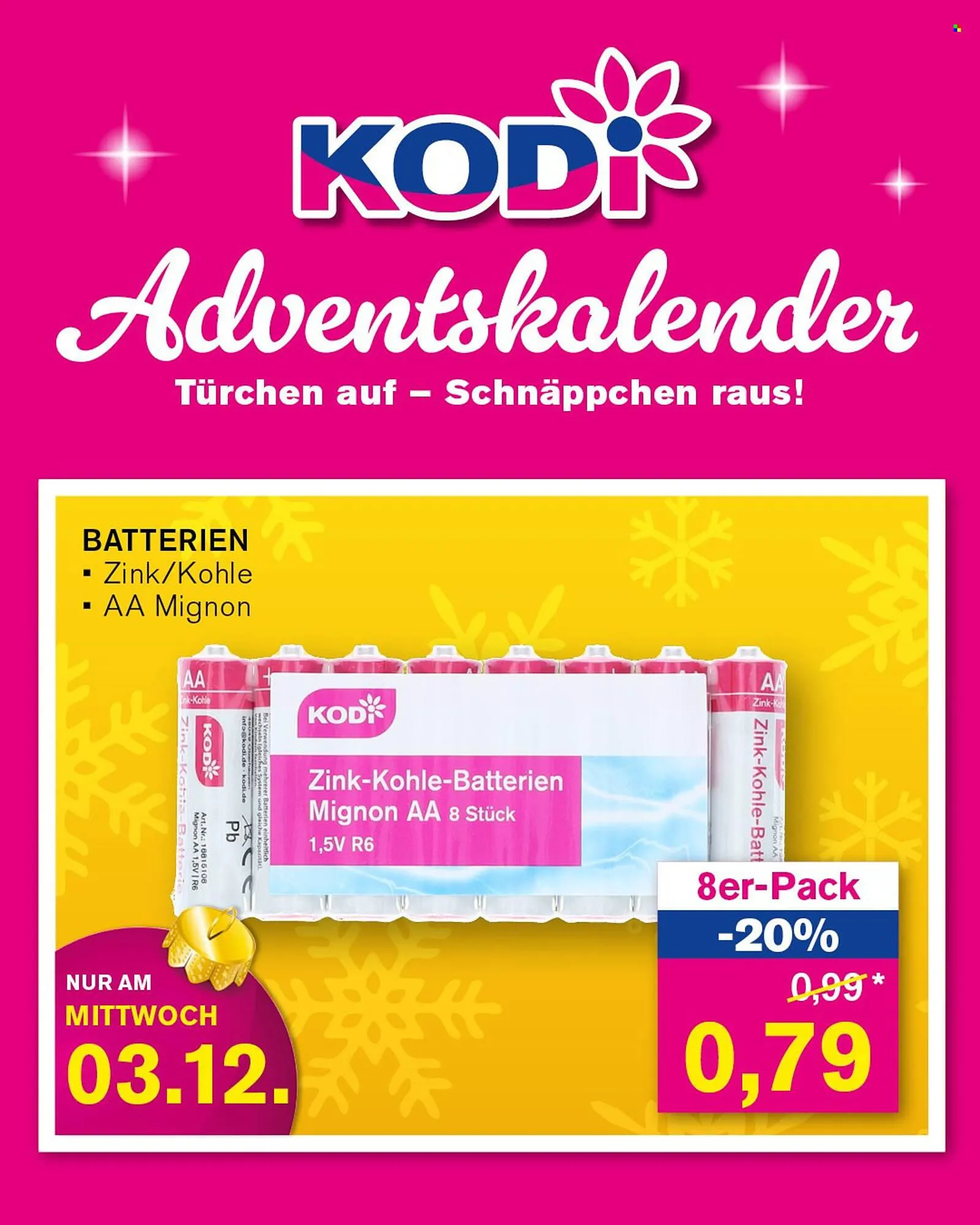 KODi Prospekt von 1. Dezember bis 6. Dezember 2025 - Prospekt seite 3