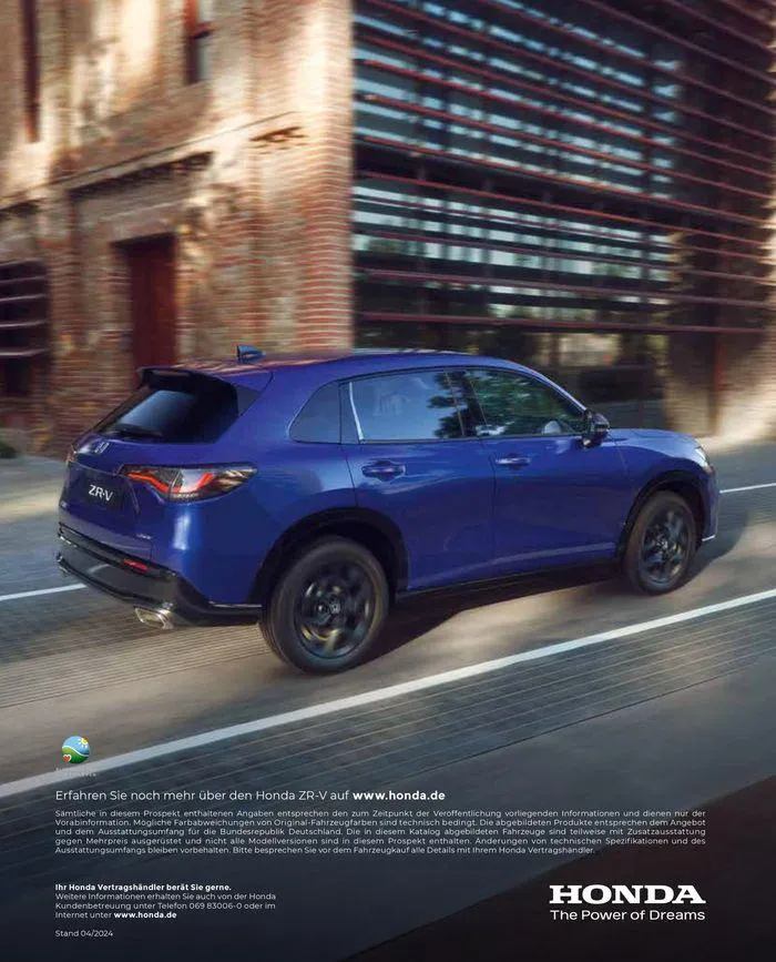 Honda ZR-V BROSCHÜRE von 11. April bis 11. April 2025 - Prospekt seite 26