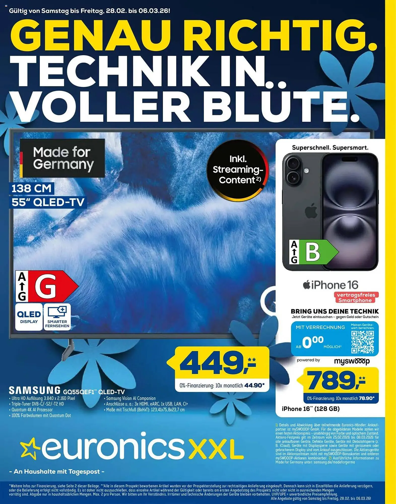 Euronics XXL Prospekt von 28. Februar bis 6. März 2026 - Prospekt seite 1