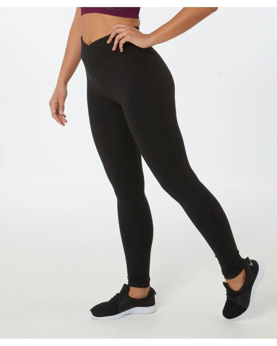 Sport-Leggings mit überlappendem Bund