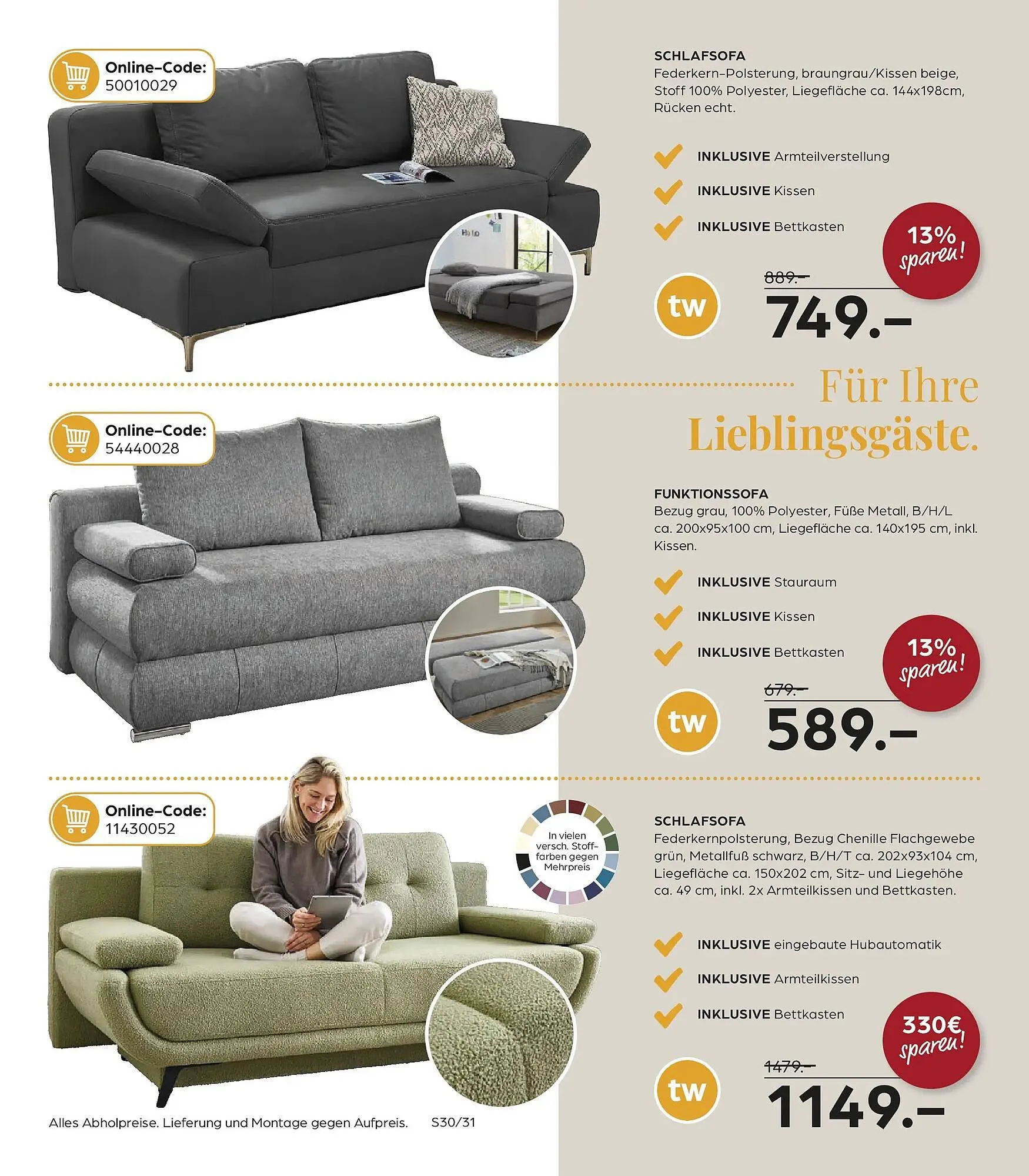 Möbel Buss Prospekt von 27. November bis 22. Dezember 2025 - Prospekt seite 31