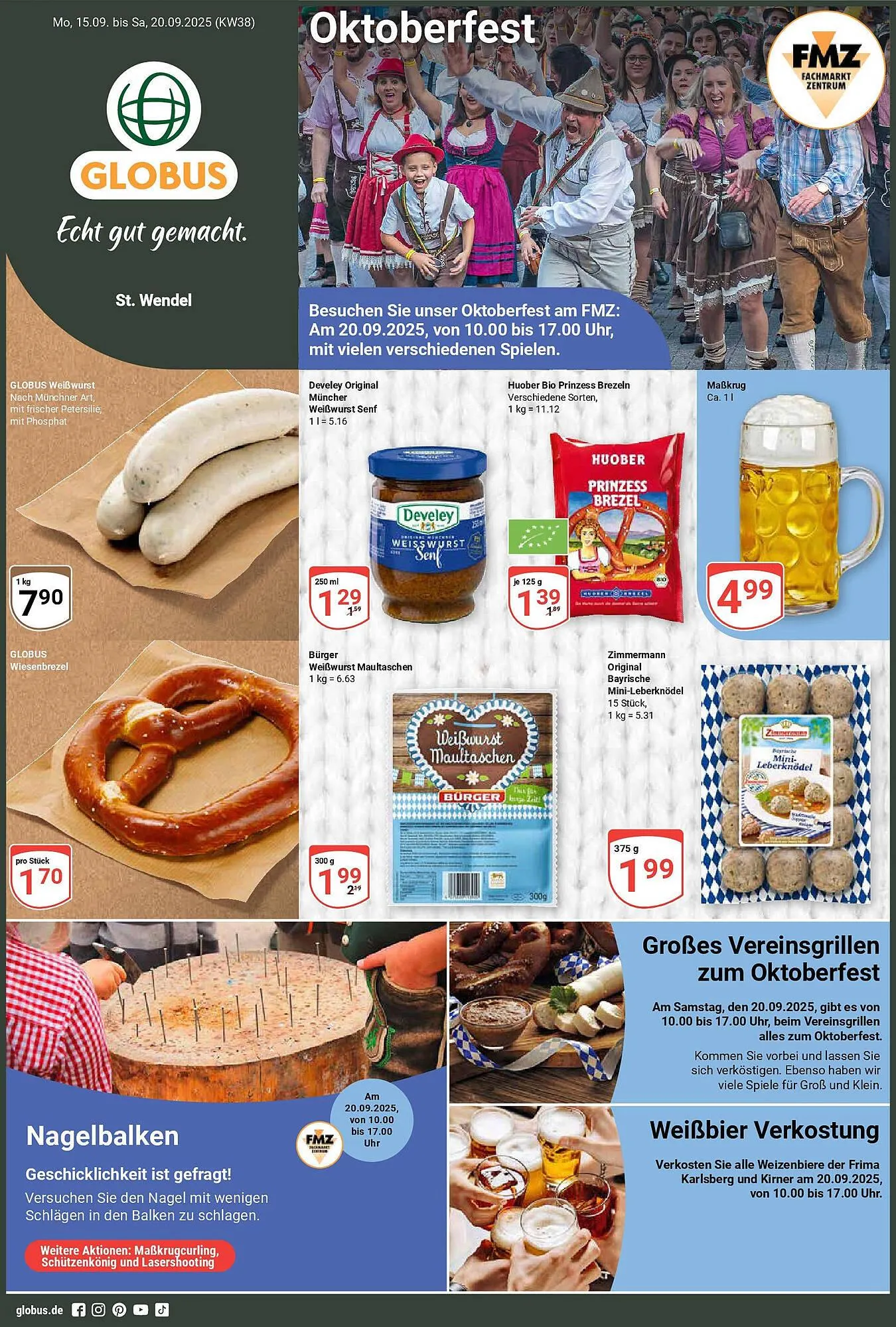 Globus Prospekt von 15. September bis 20. September 2025 - Prospekt seite 1