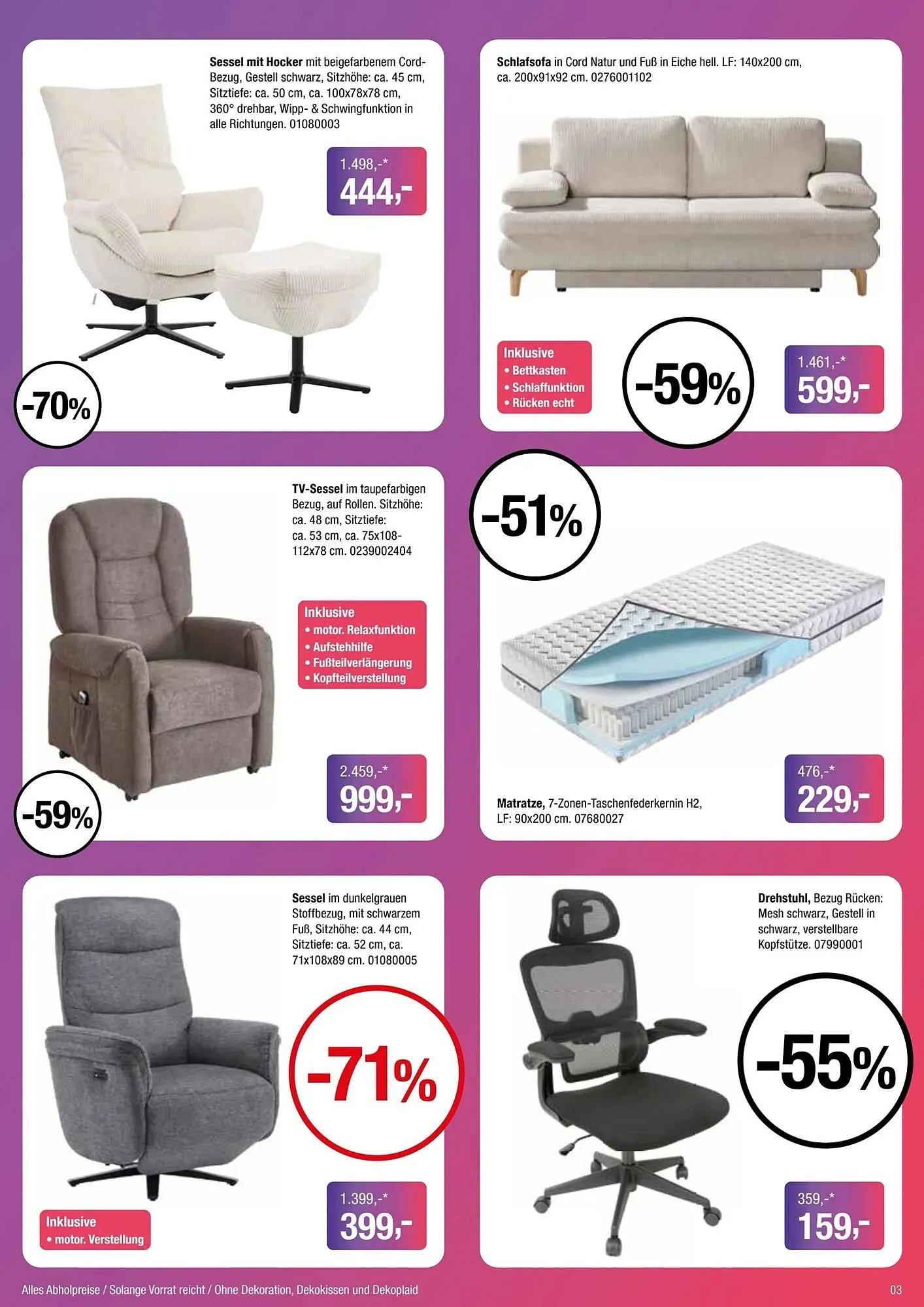 Opti Wohnwelt Prospekt von 12. April bis 31. Mai 2026 - Prospekt seite 3