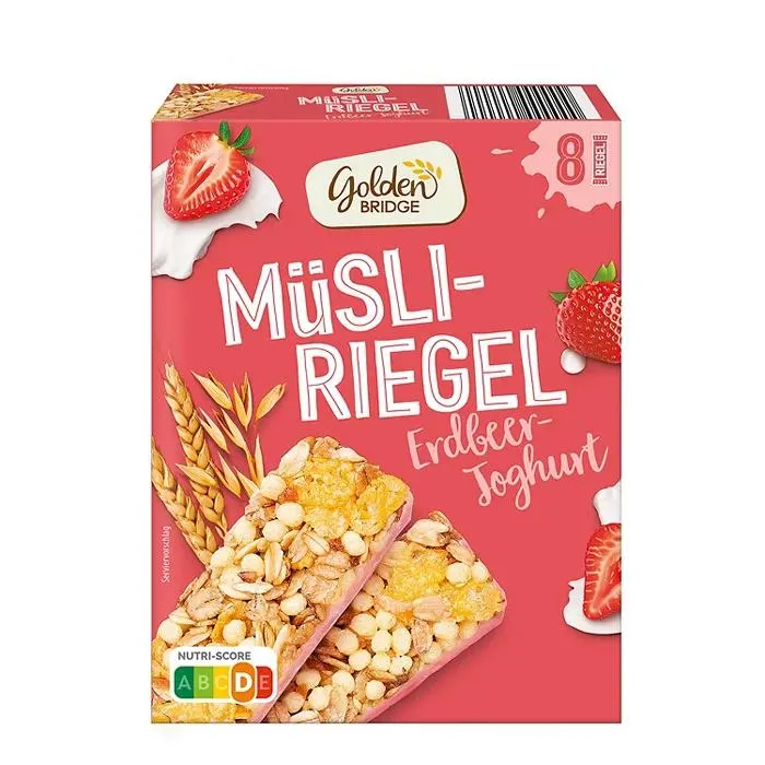 GOLDEN BRIDGE Müsli-Riegel 8 x 25 g, Erdbeere