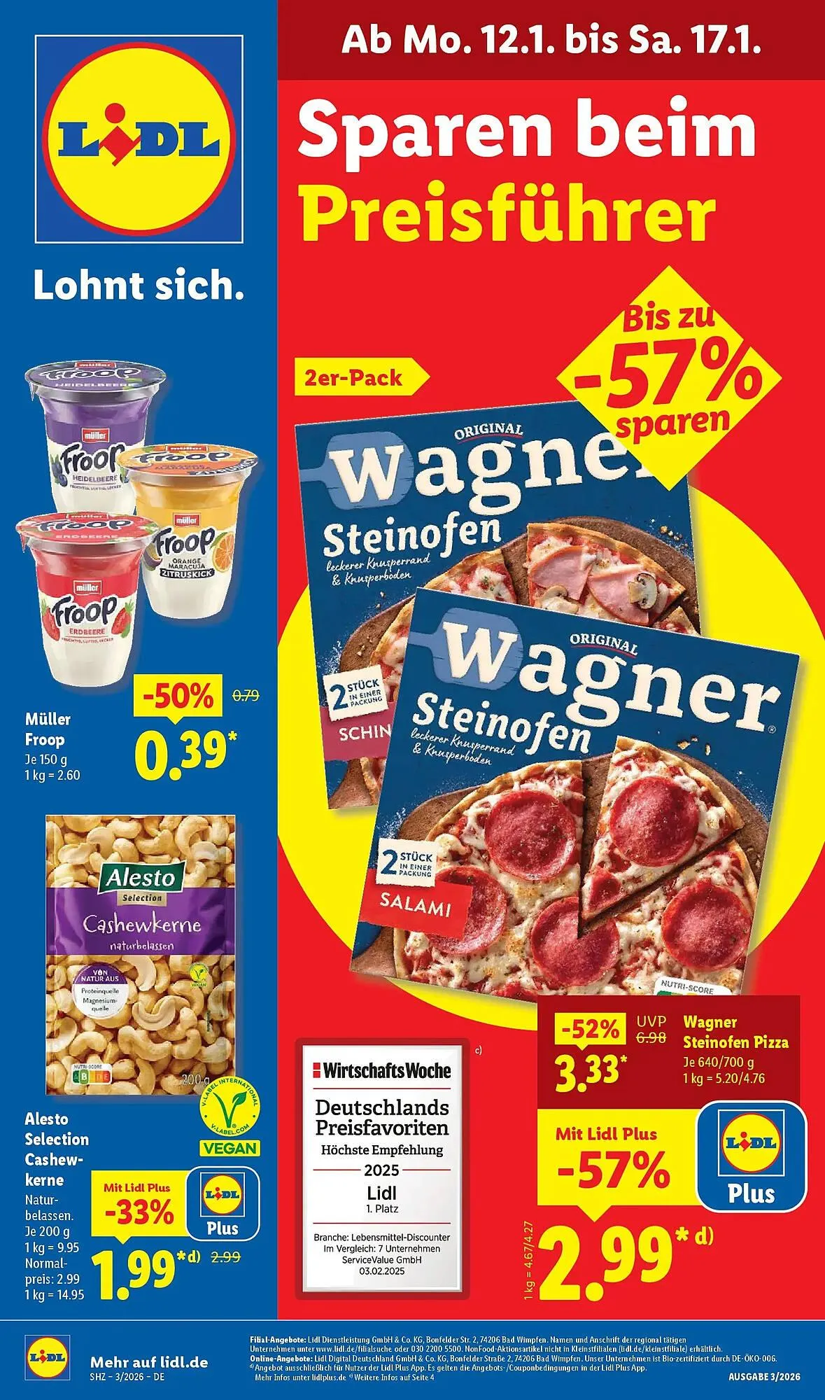 Lidl Prospekt von 11. Januar bis 17. Januar 2026 - Prospekt seite 1
