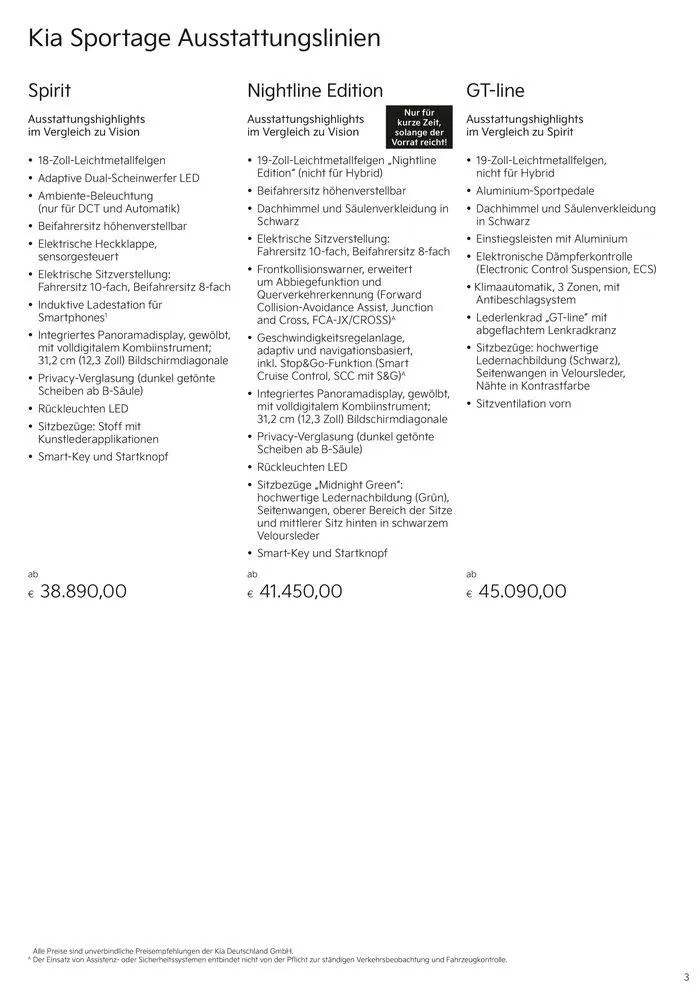 KIA Sportage Hybrid von 3. September bis 3. September 2025 - Prospekt seite 3