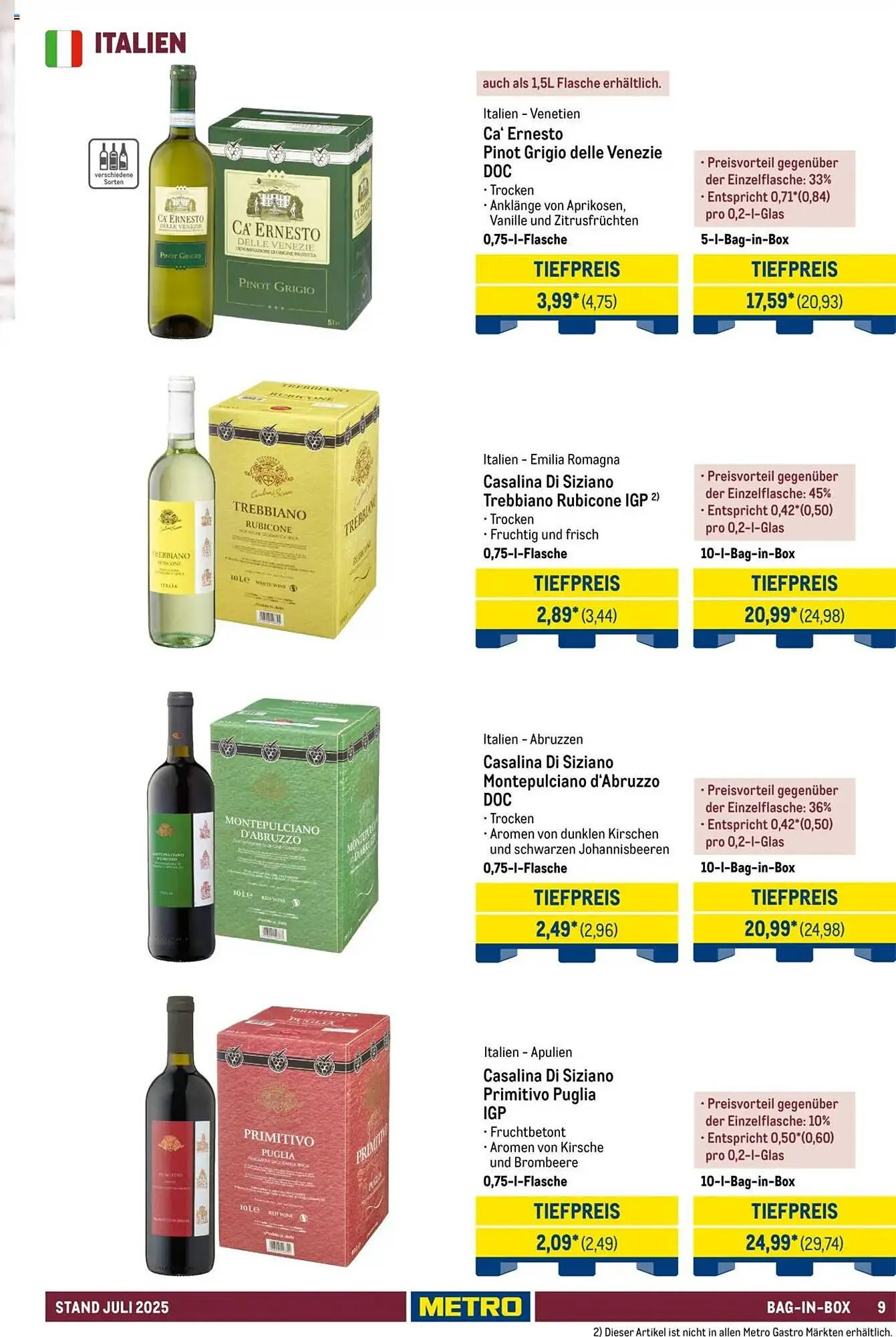 METRO Prospekt von 1. Juli bis 31. Juli 2025 - Prospekt seite 9