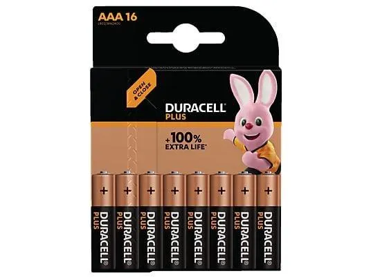 DURACELL Plus AAA (Alkaline) Batterie, Alkaline, 1.5 Volt 16 Stück